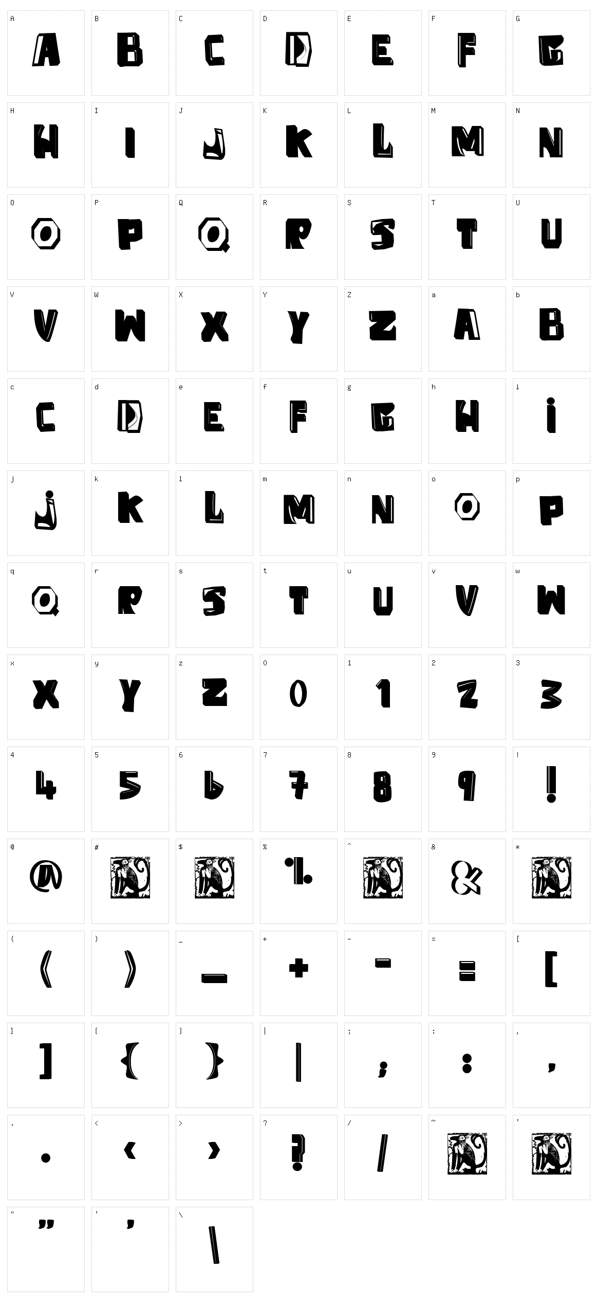 Anti Folk Character Set