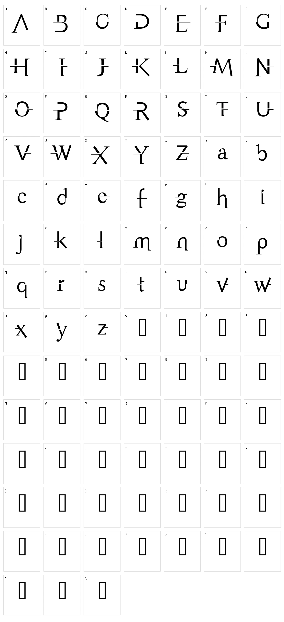 Appendix Character Set