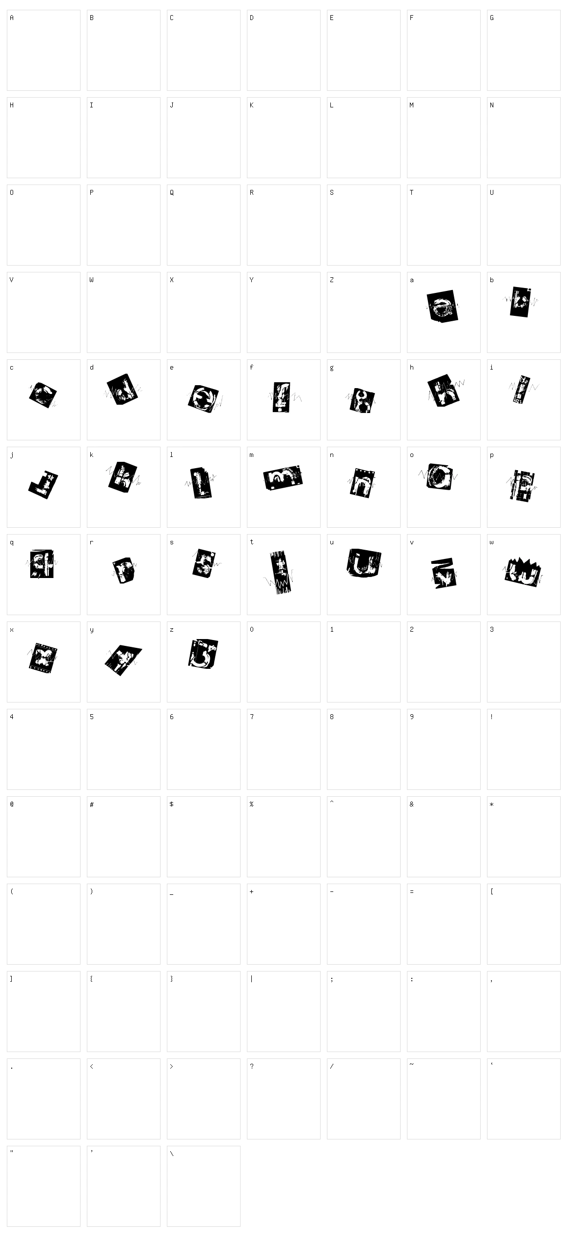 Archierotick Character Set