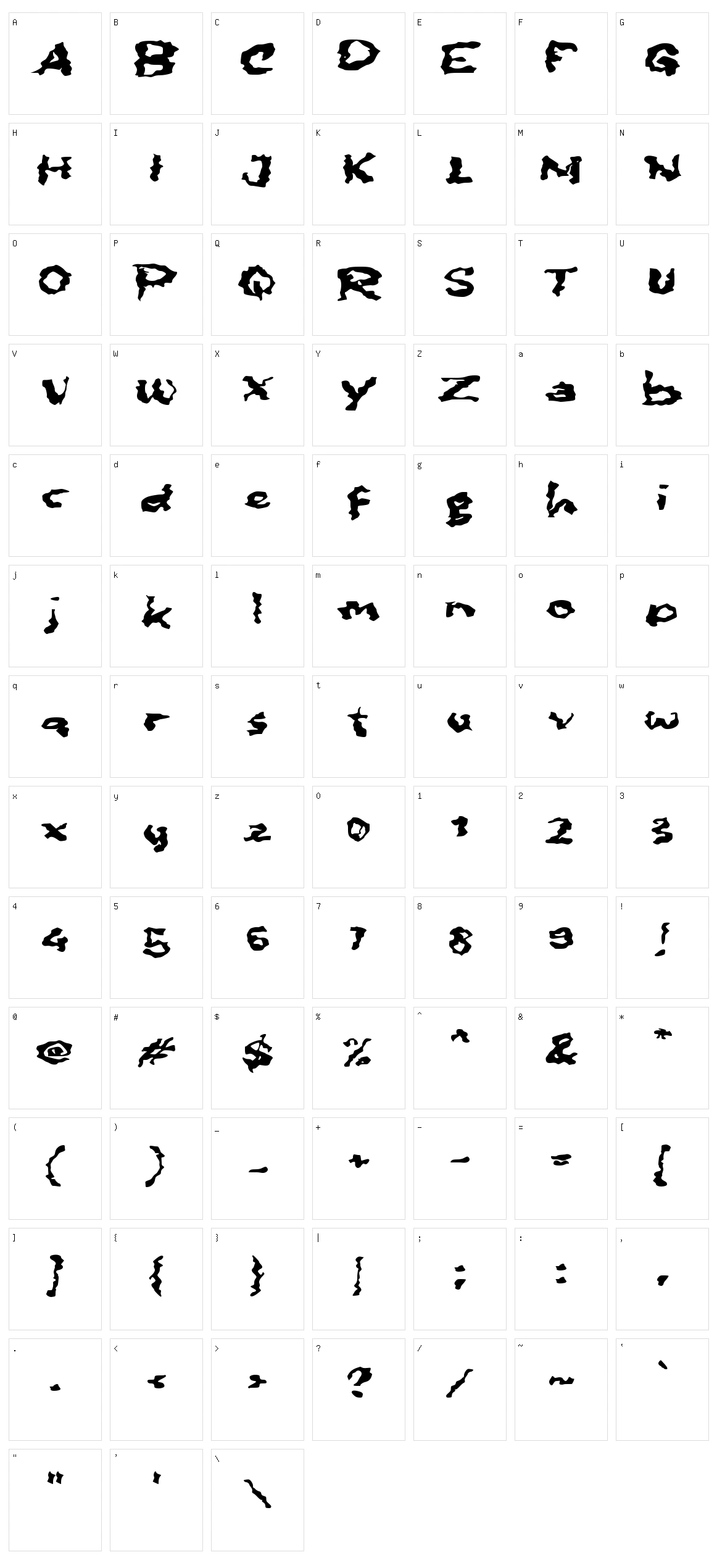 b Bubur Diaduk Character Set