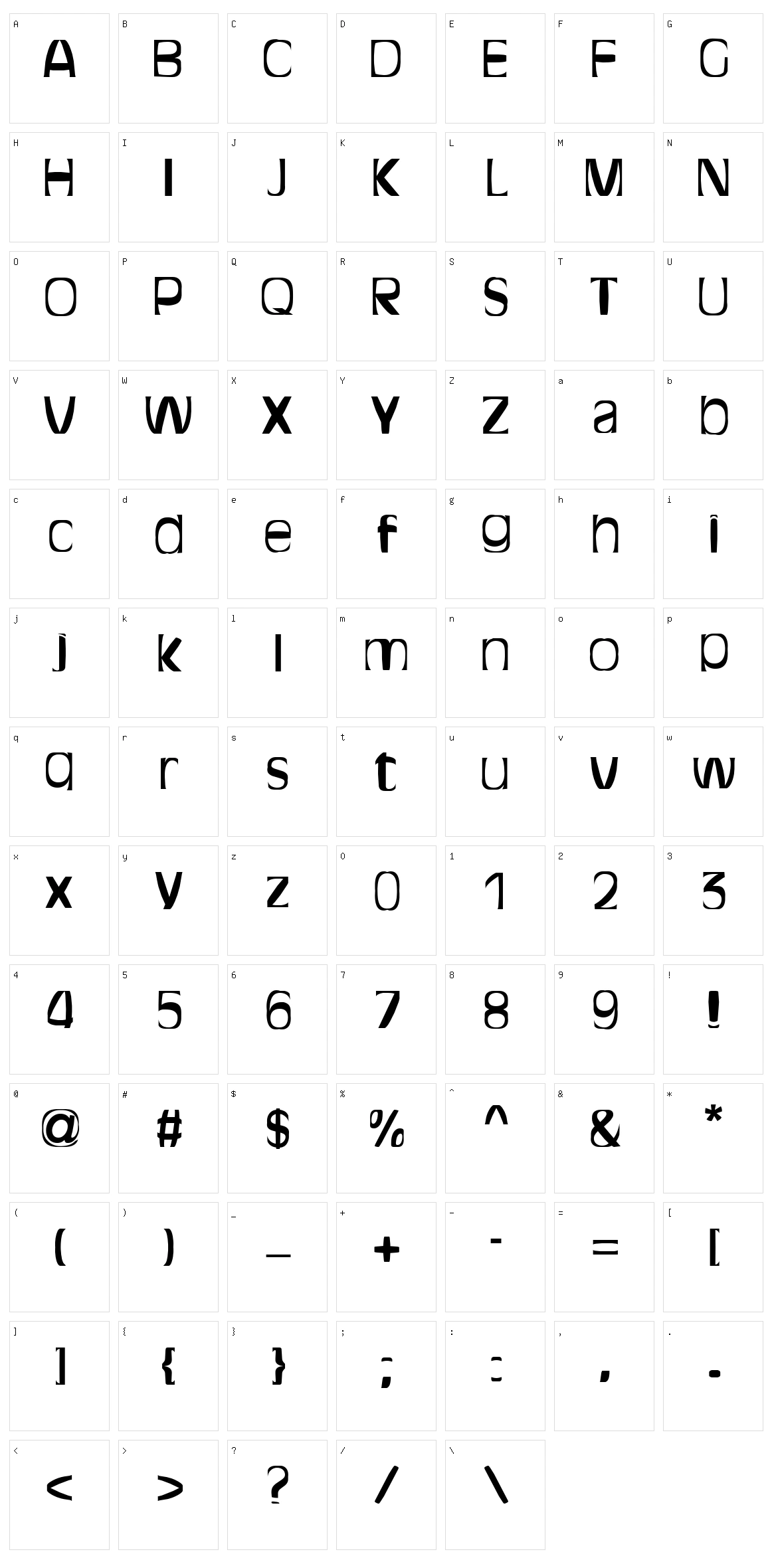 Bitchen Character Set
