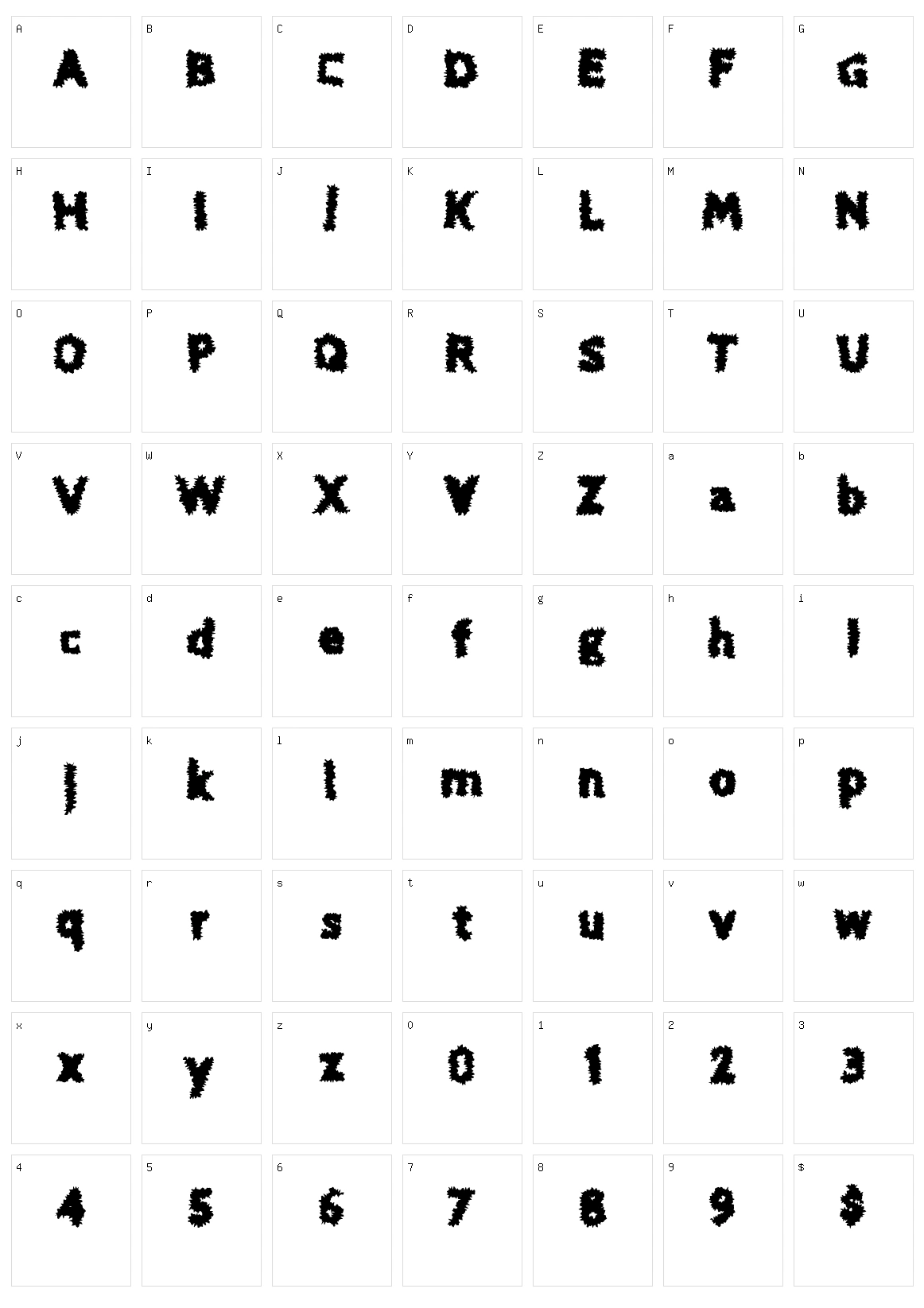 Bite Tyme Character Set