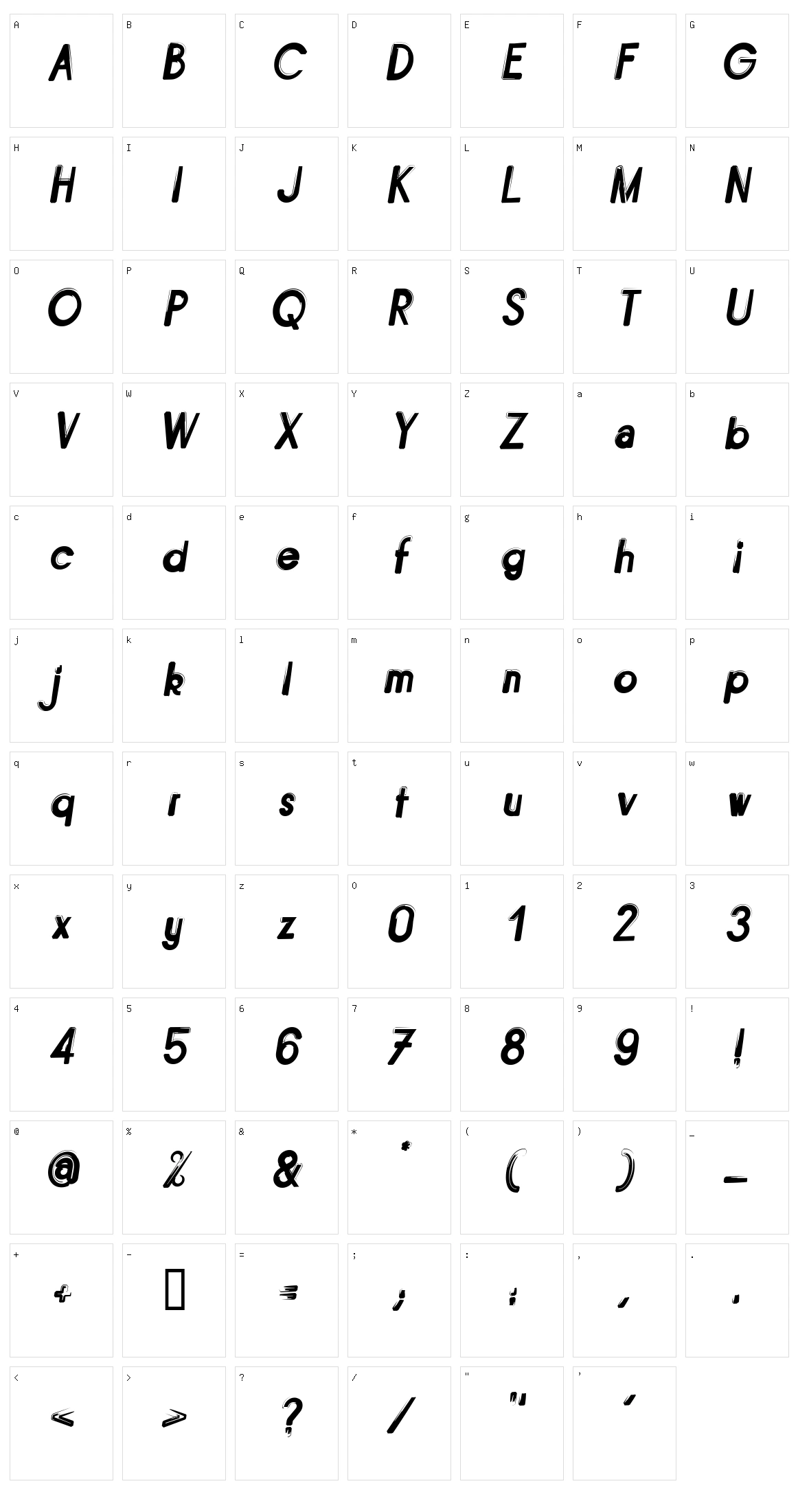 Bitume Character Set
