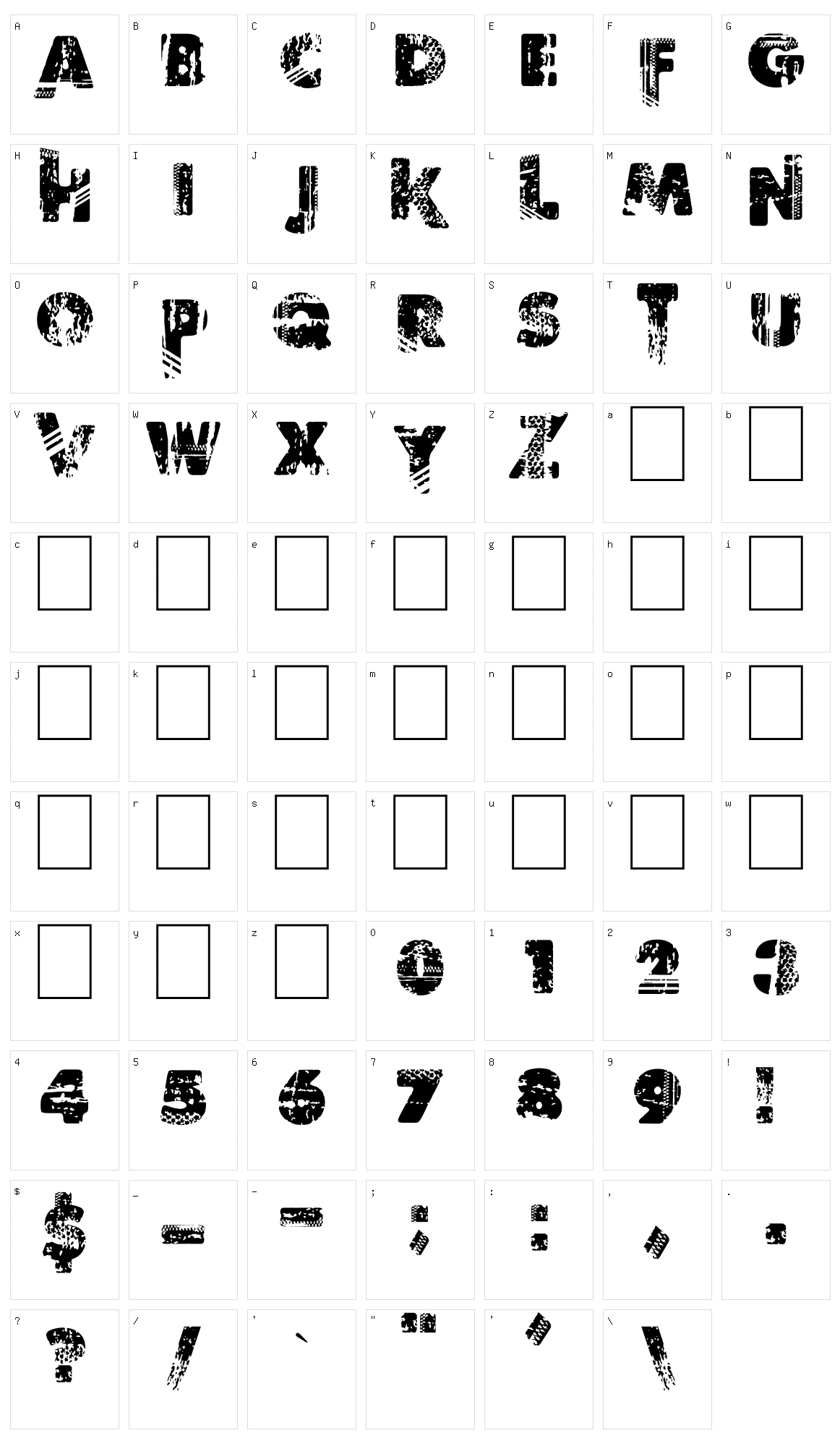 Border Line Character Set