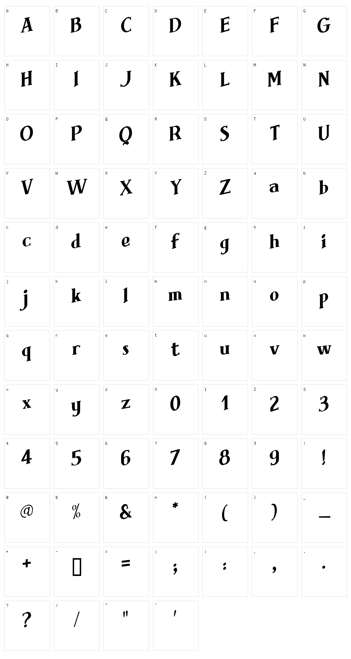 Brimborion Fou Character Set