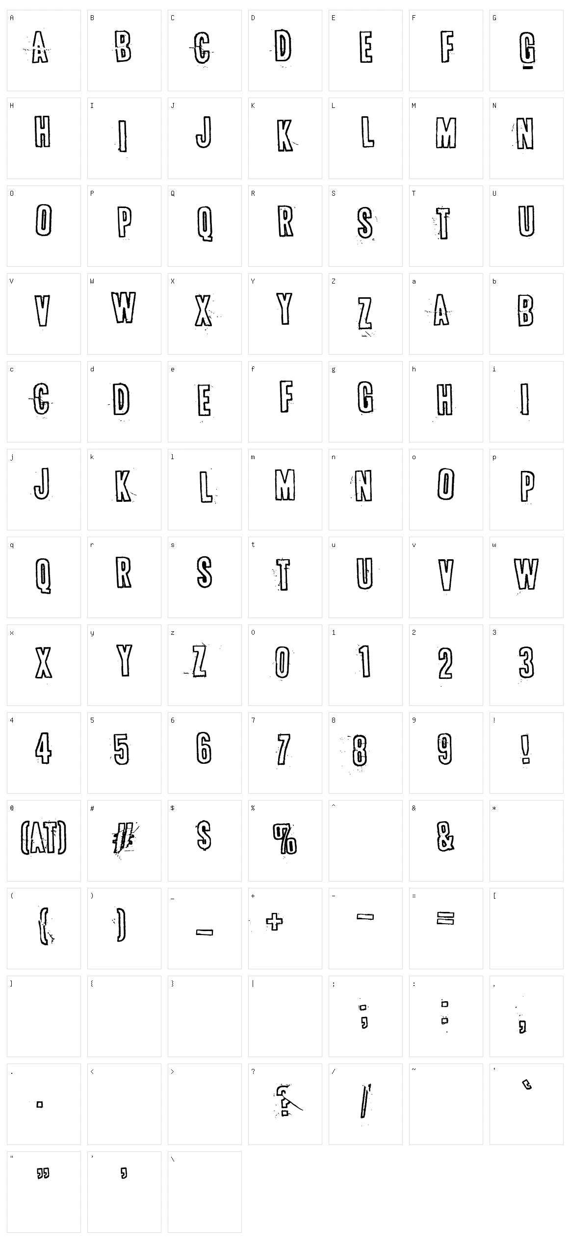 Bugebol huomenna Character Set