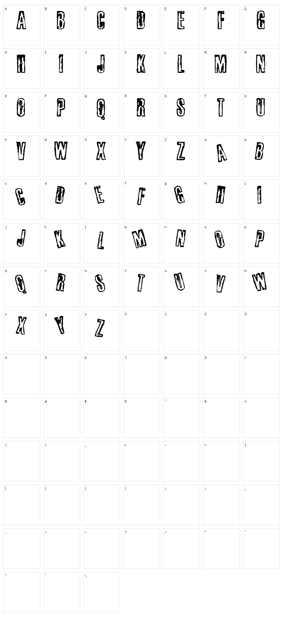 Busseta Character Set