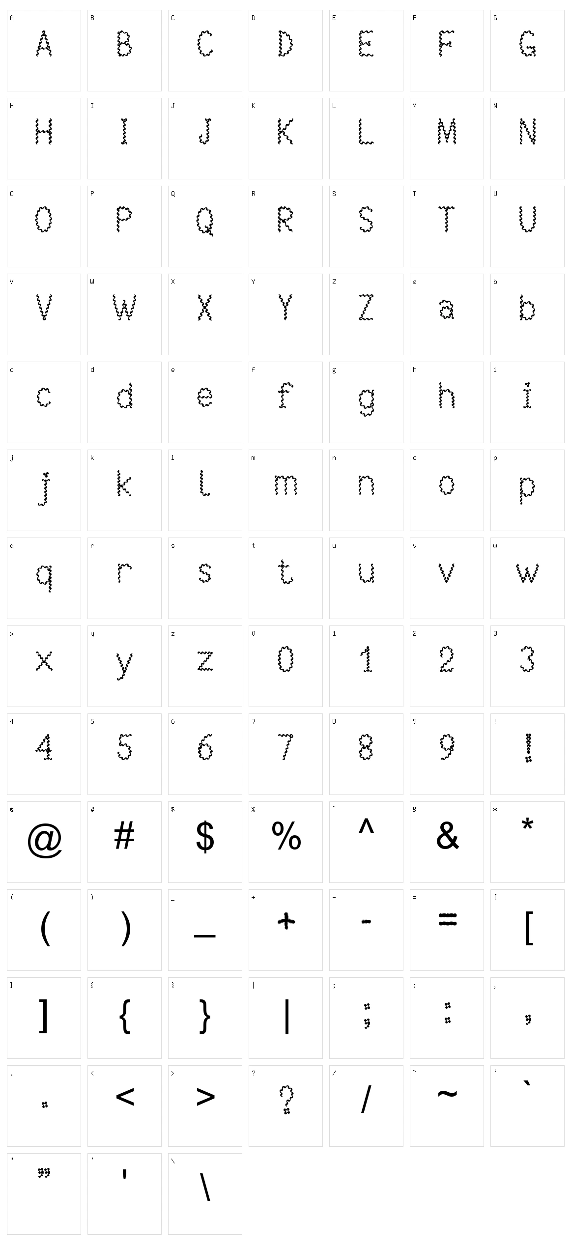 Bymberangiykas Character Set