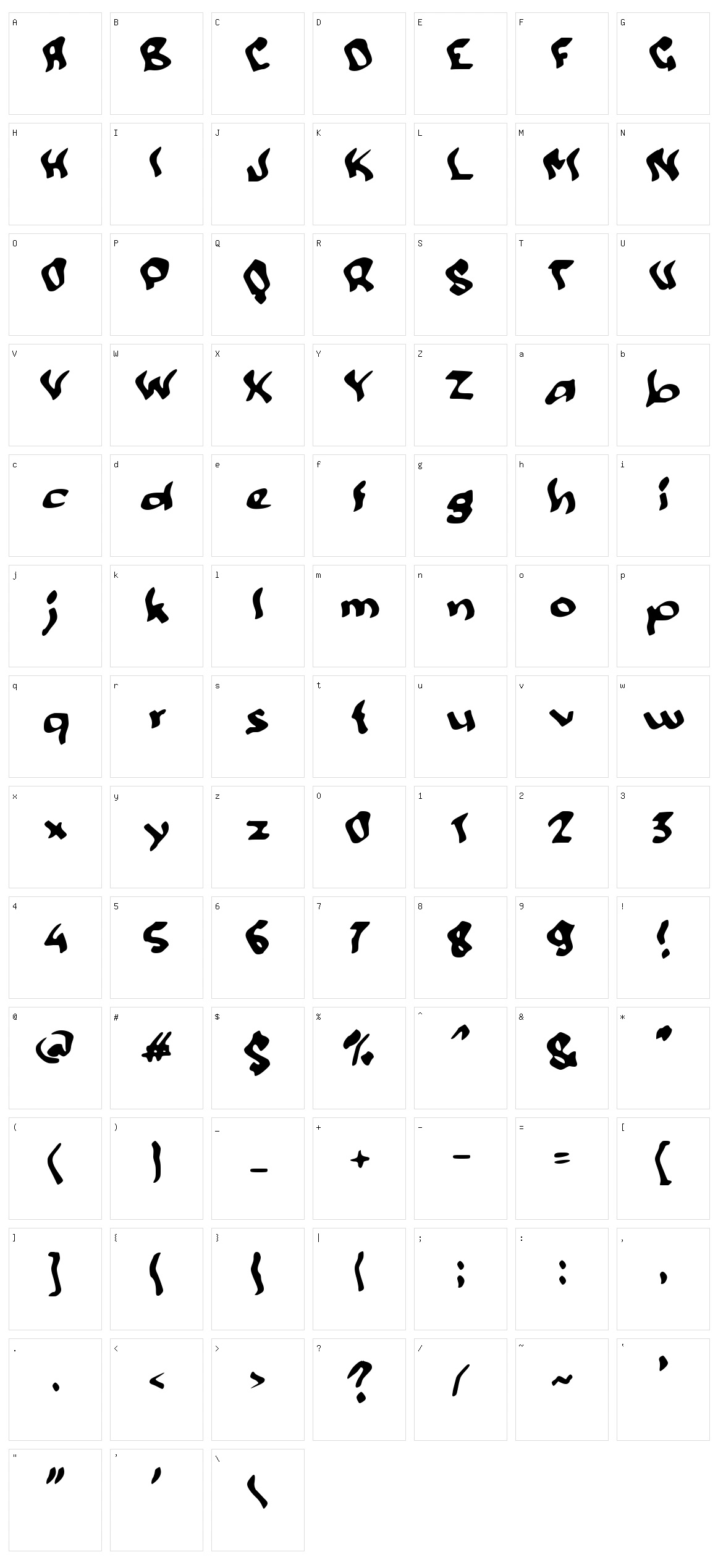 c Cangkriman Character Set