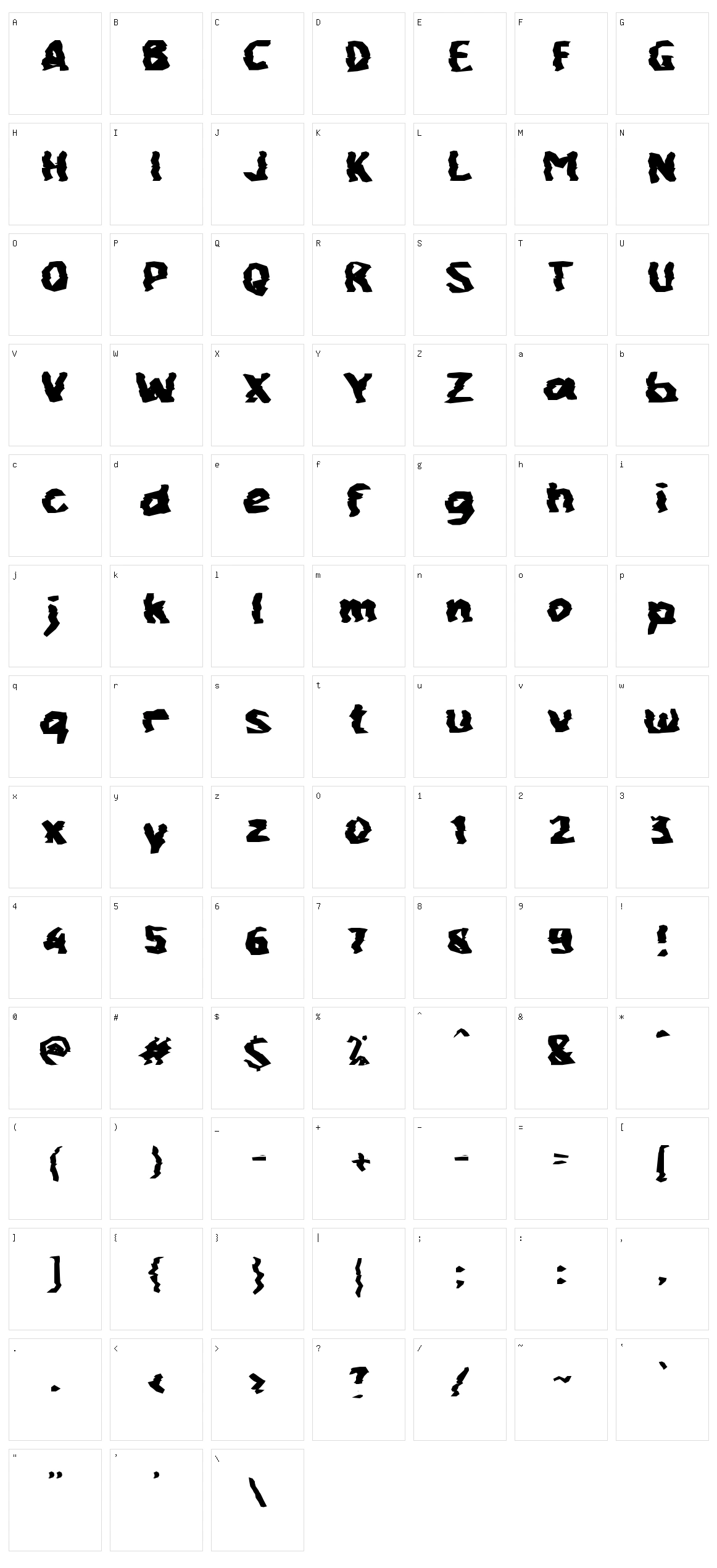 c Cement Stone Character Set