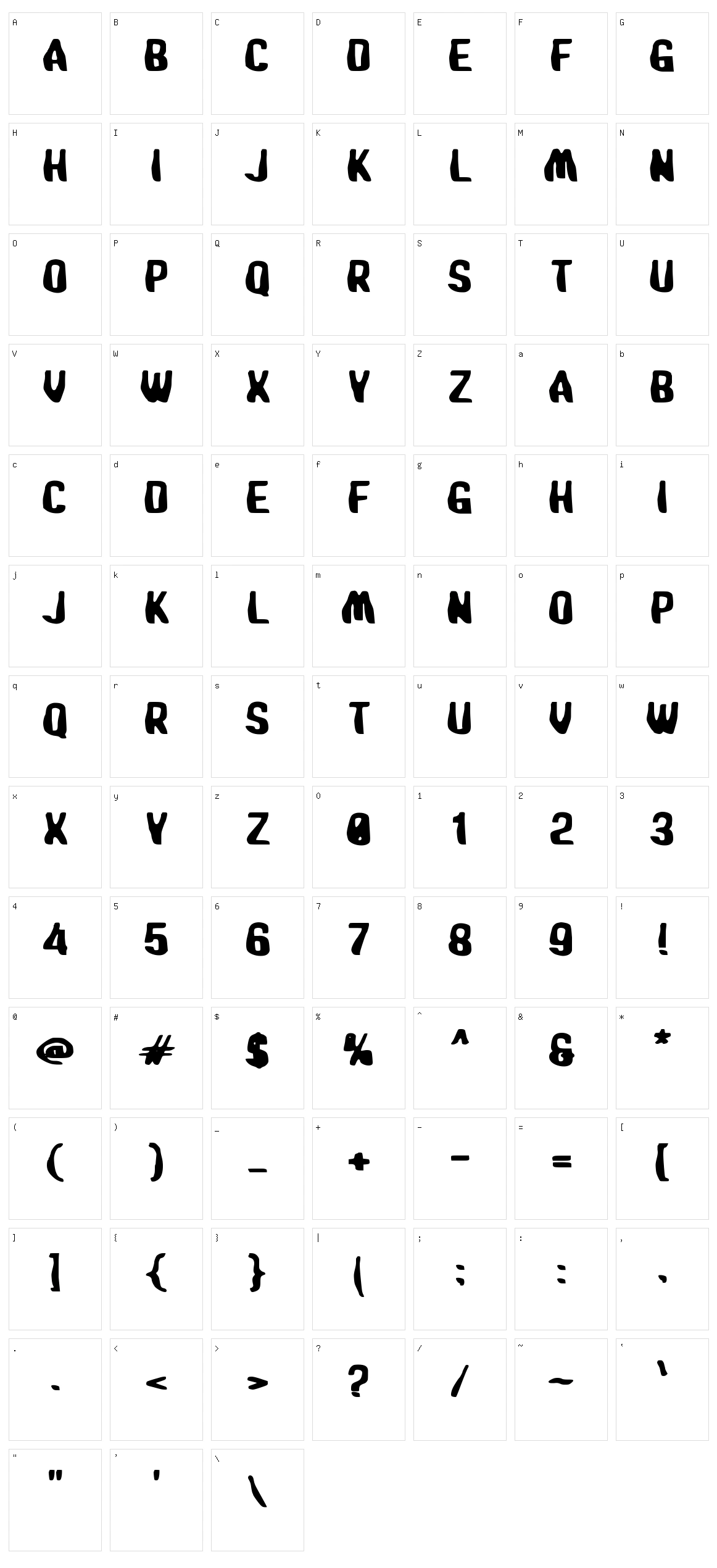 c Circuitazione Character Set
