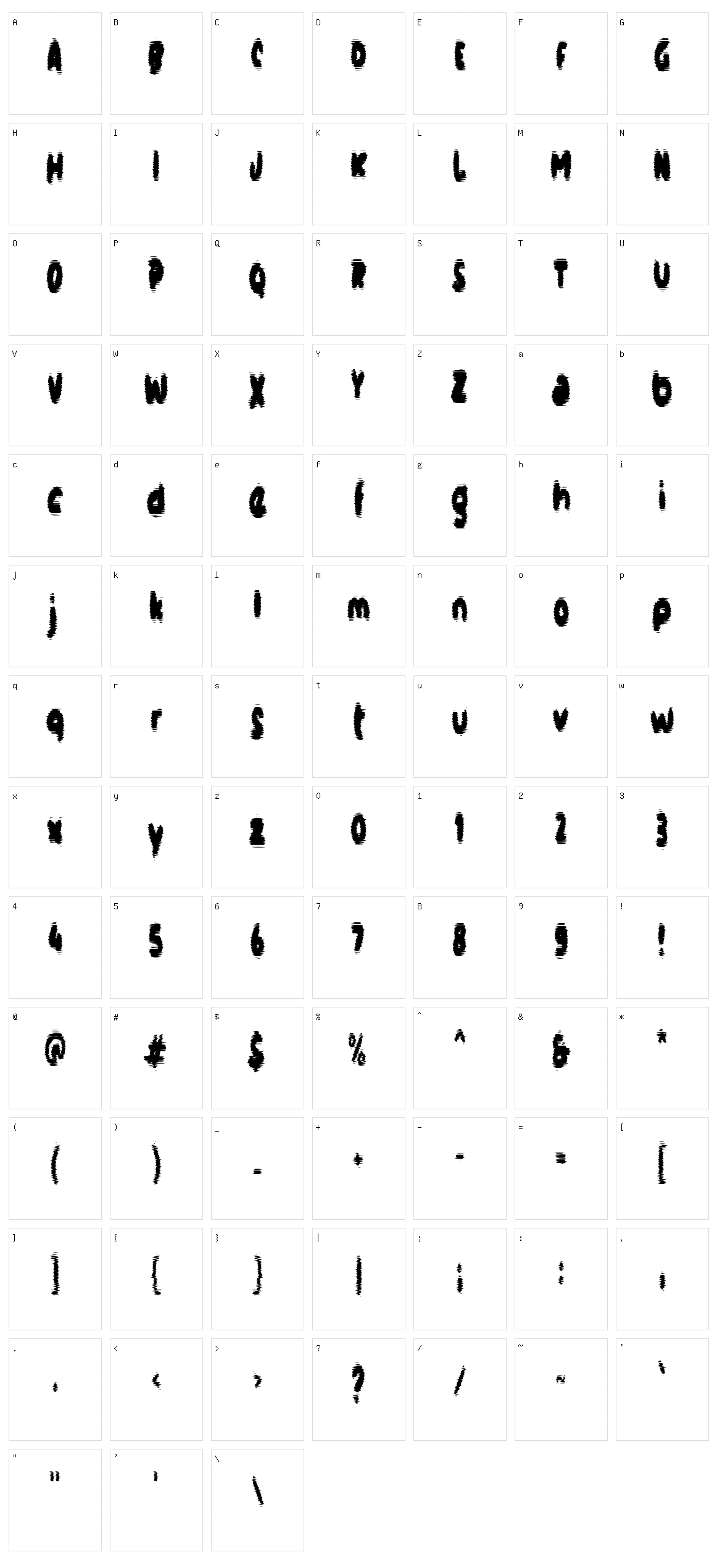 c Corak Character Set
