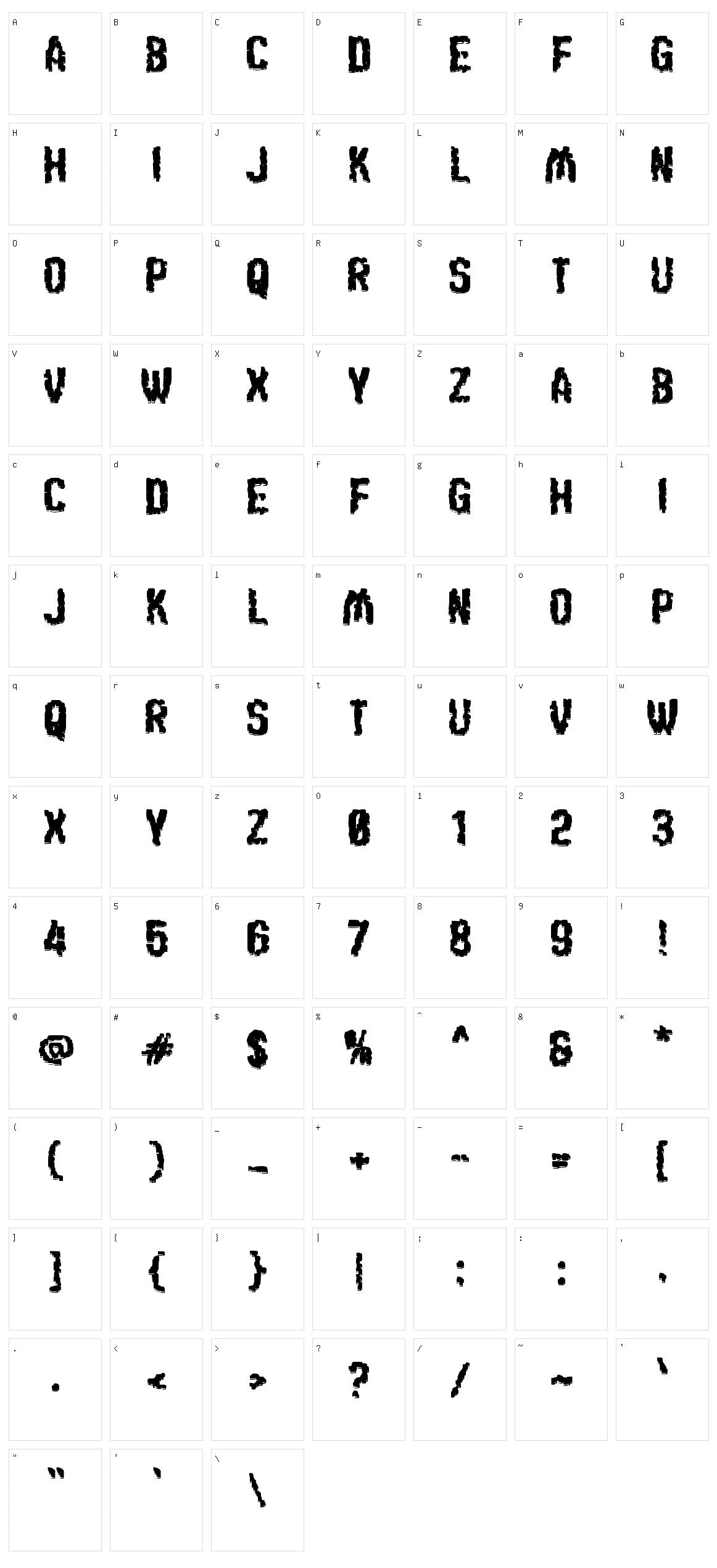 c Cubic Pixel Character Set