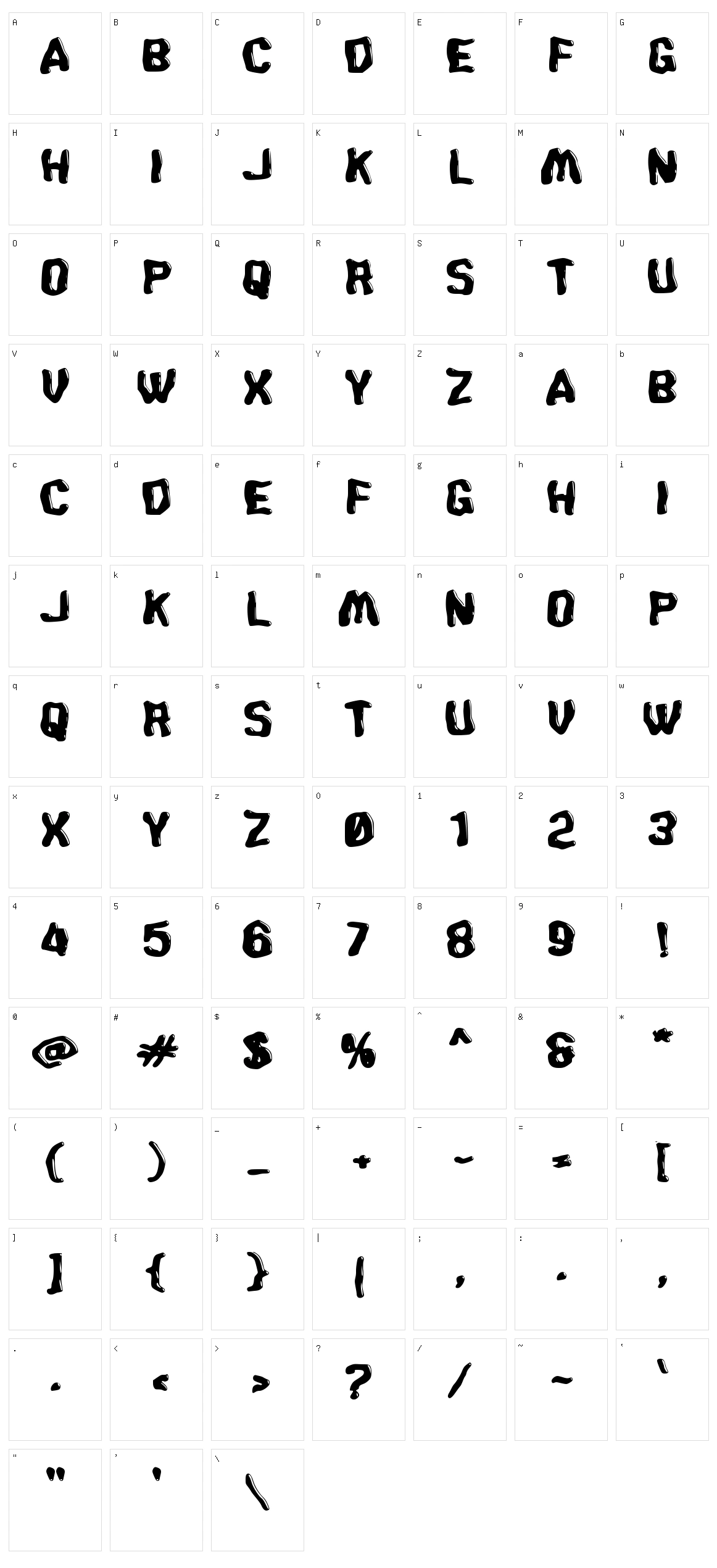 c Cupang Character Set