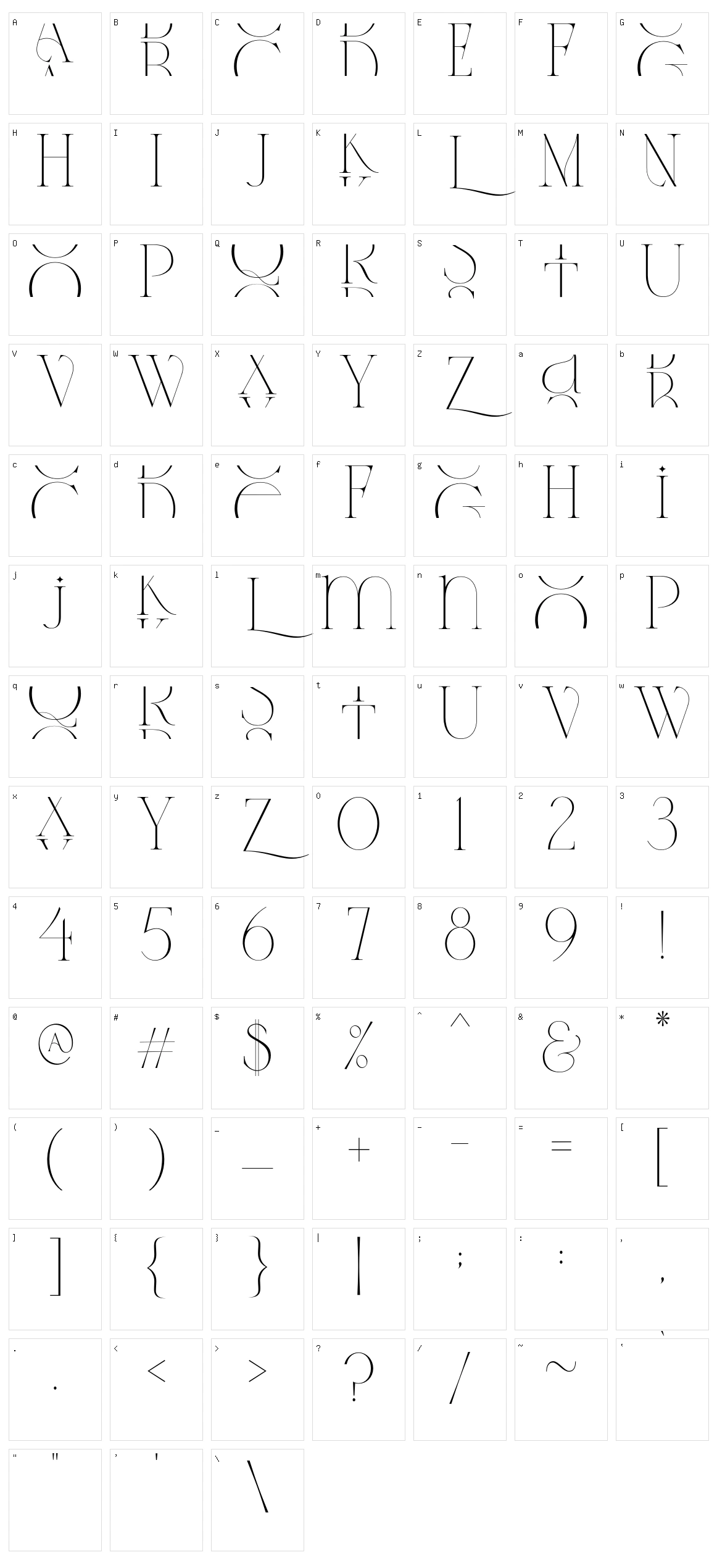 Centers George Character Set