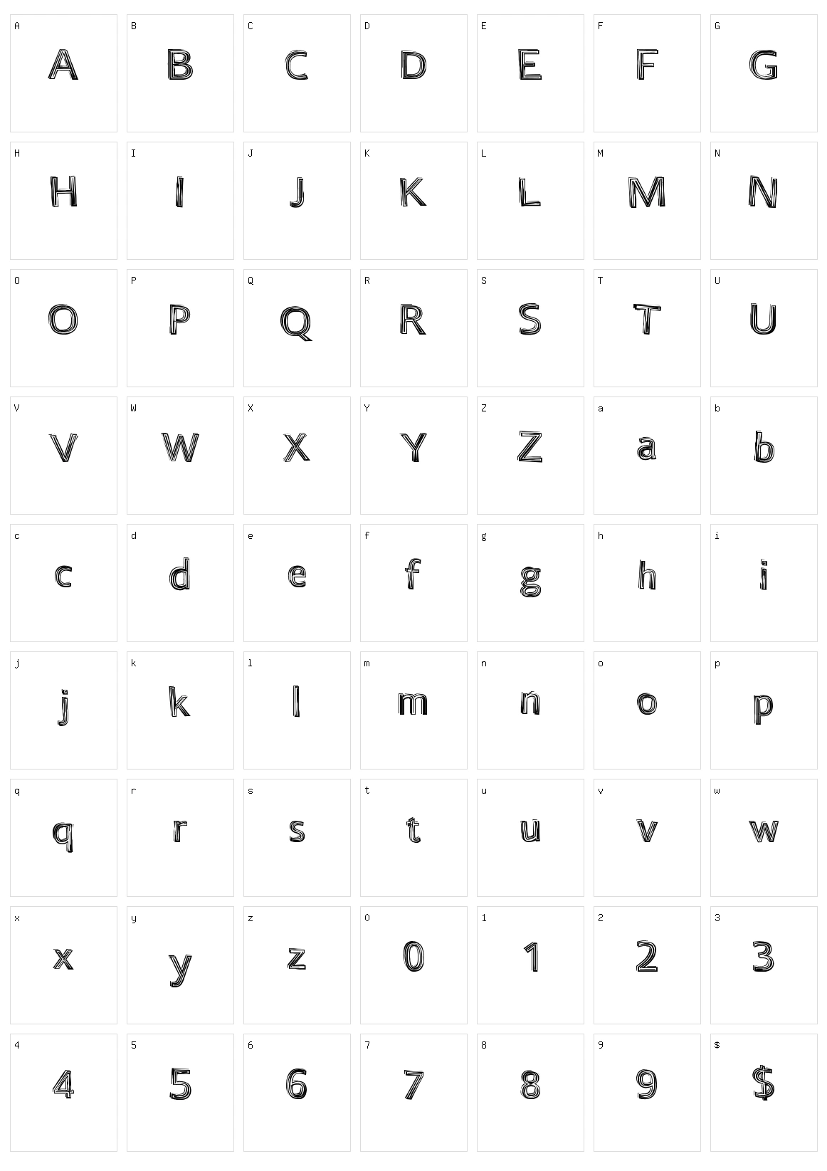 Certain Times Character Set