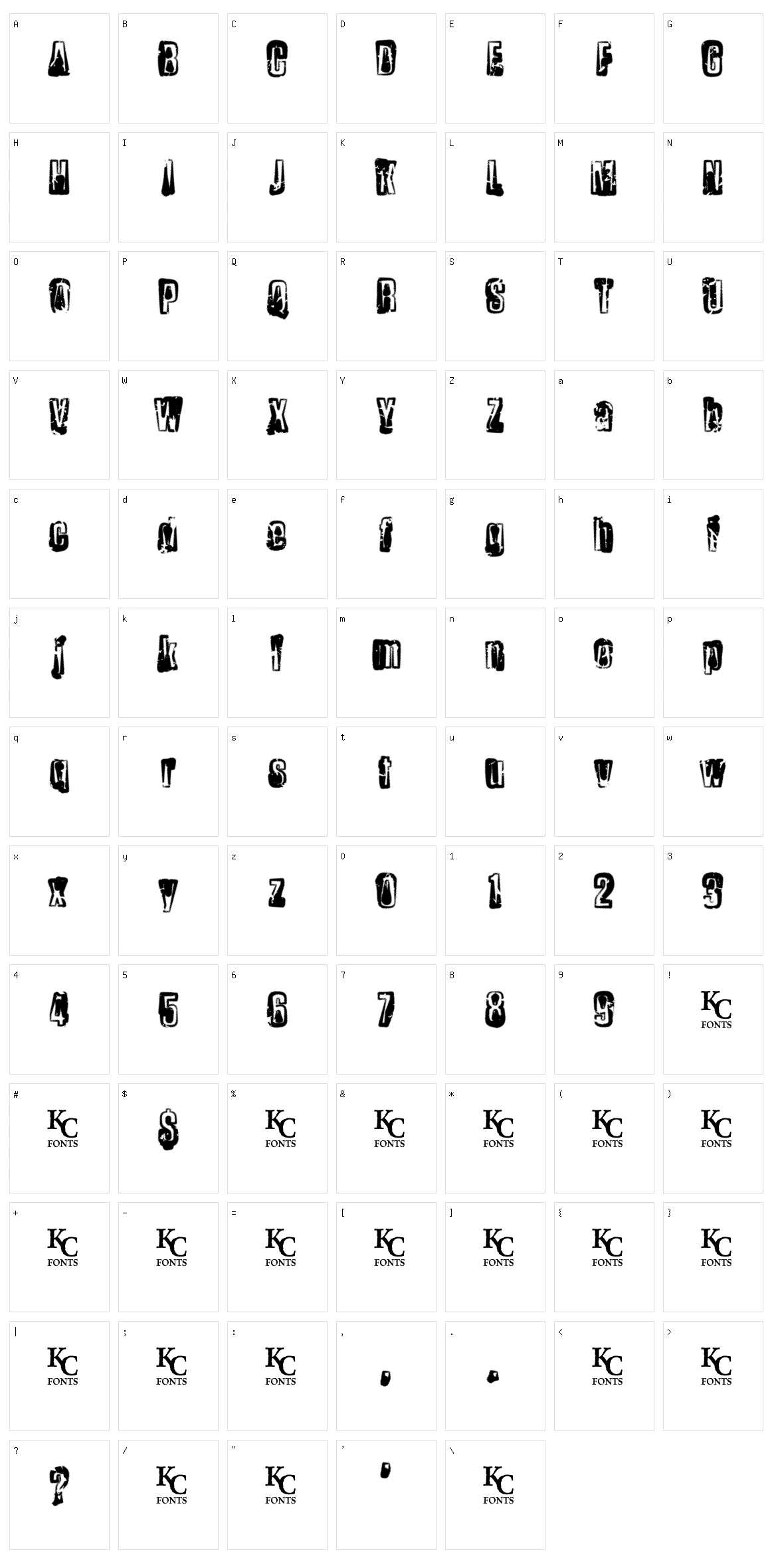 Chemical Reaction Character Set