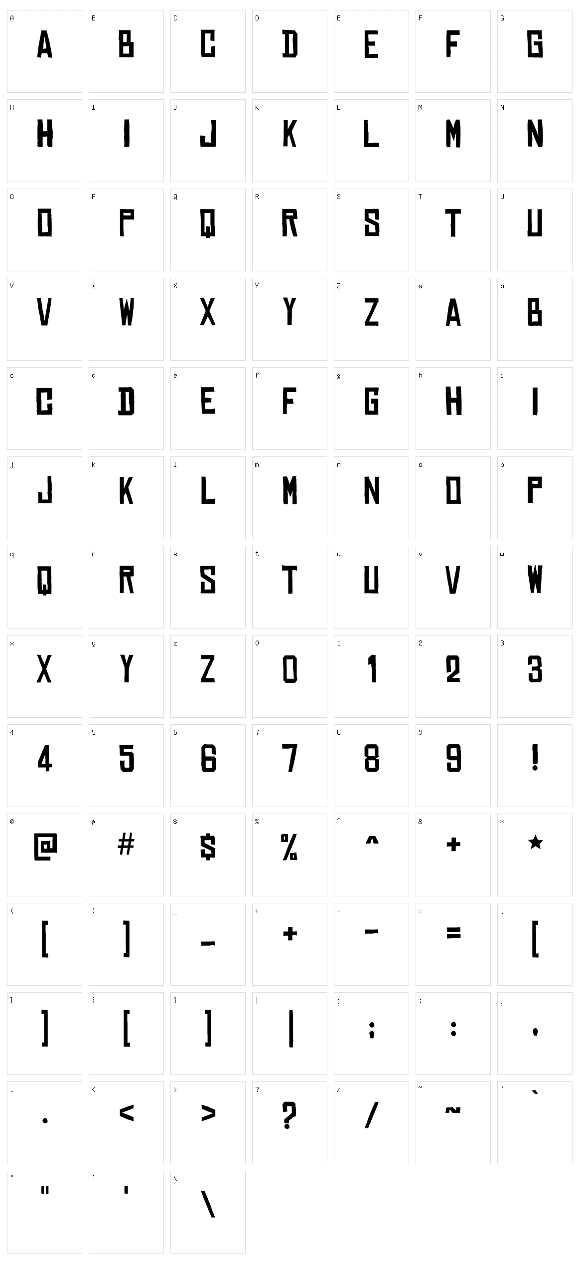 Chinese Rocks Character Set