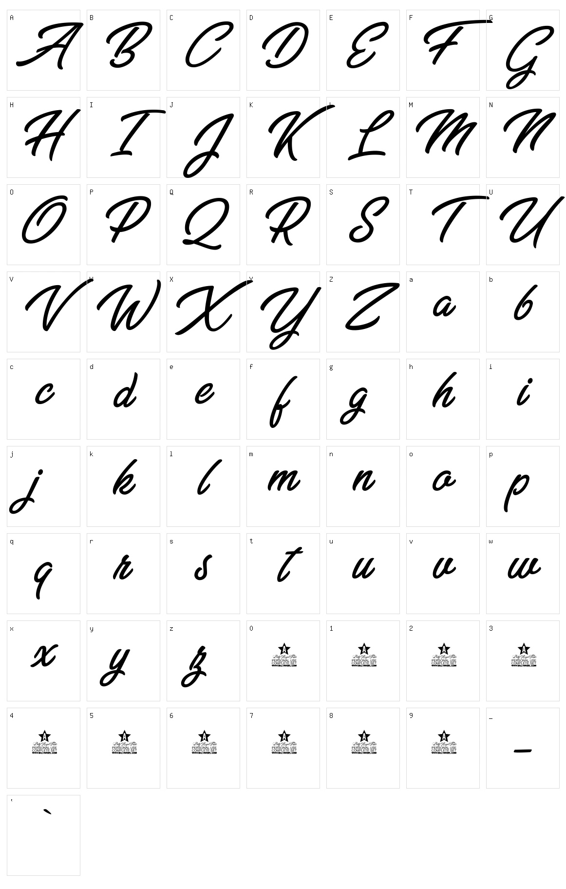 Zabritzkyes Character Set