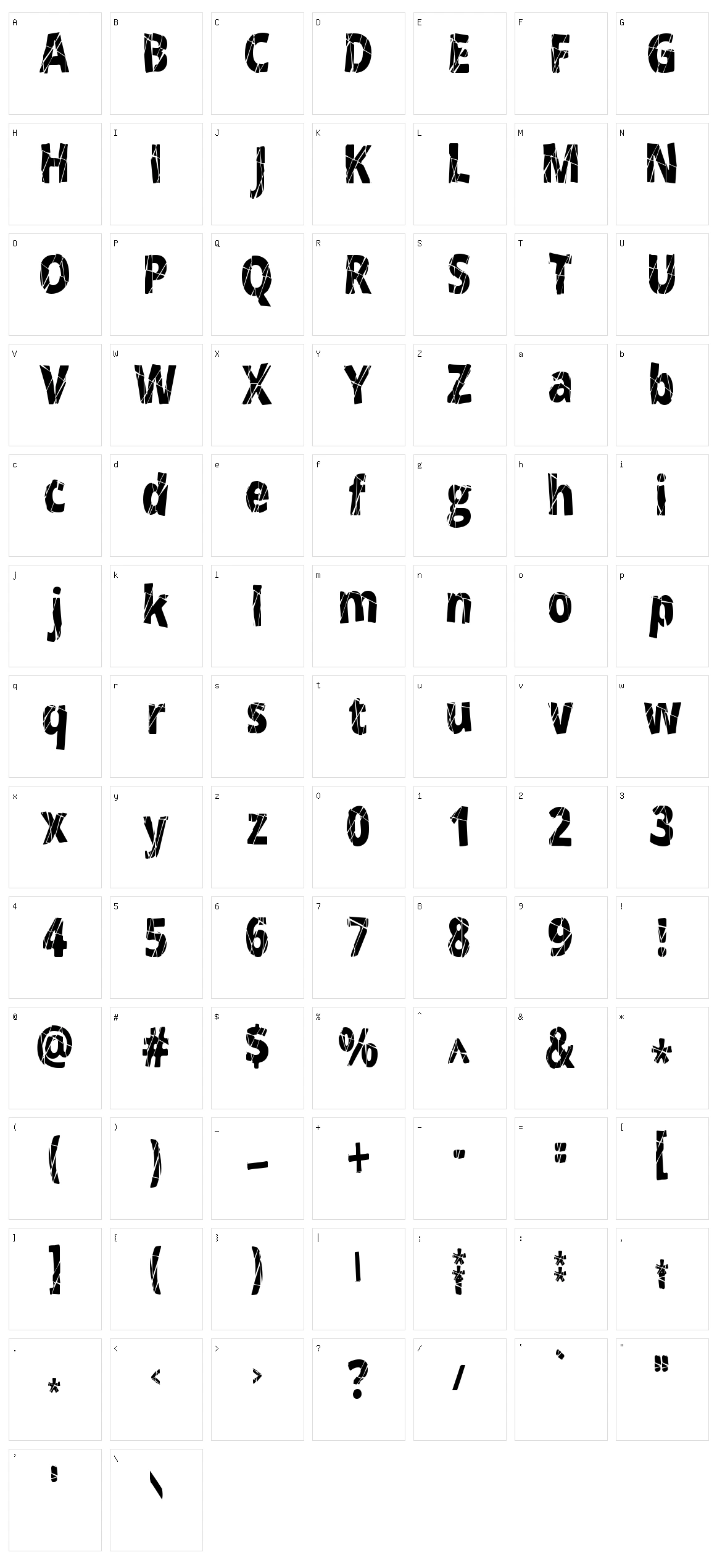Cracked Character Set