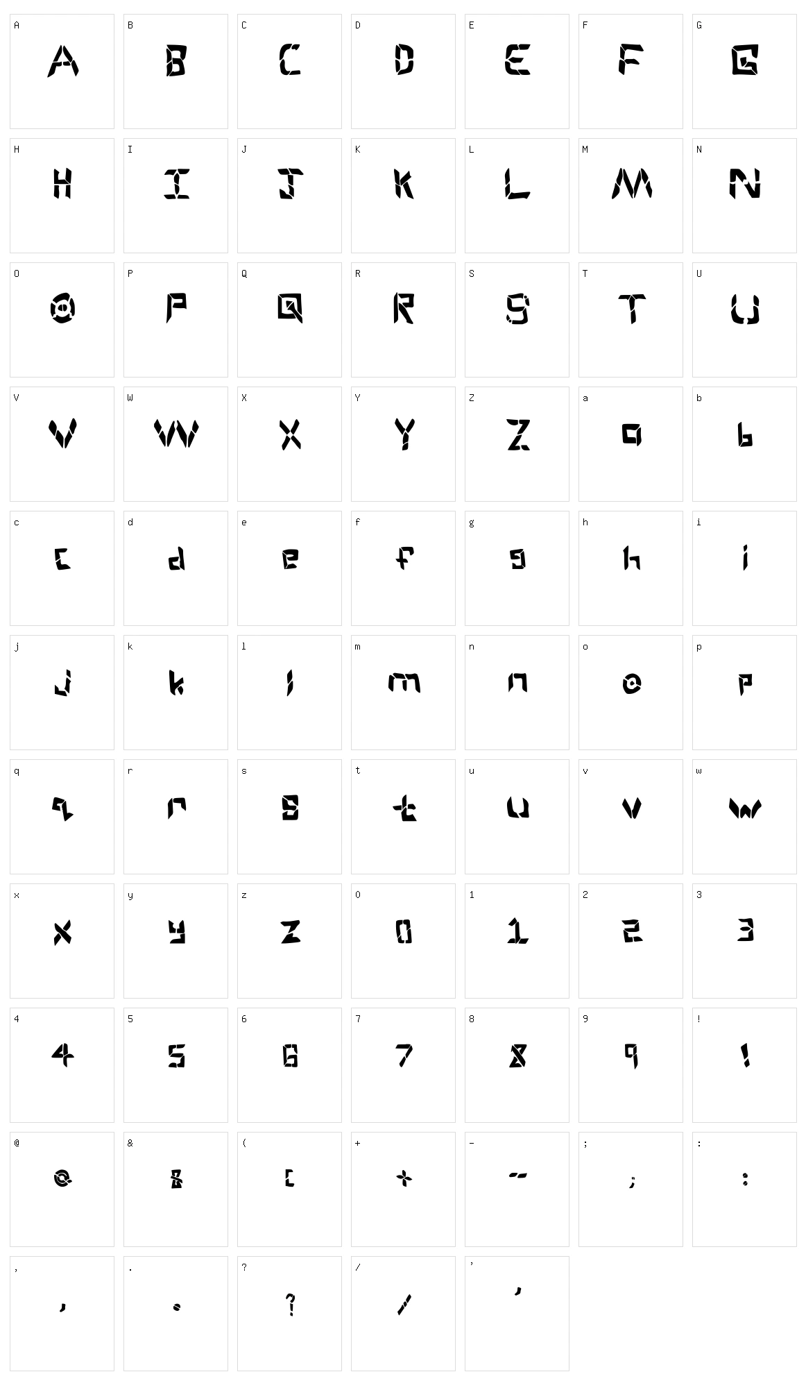 Cyber Sans Character Set