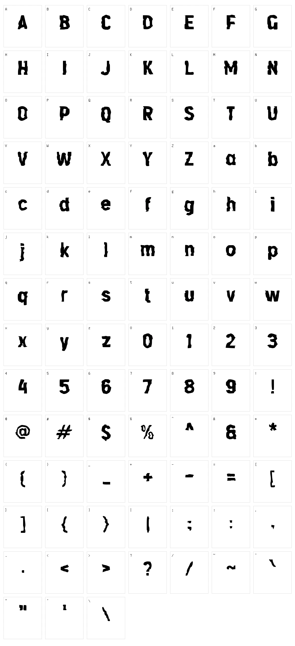 d Demangan Character Set