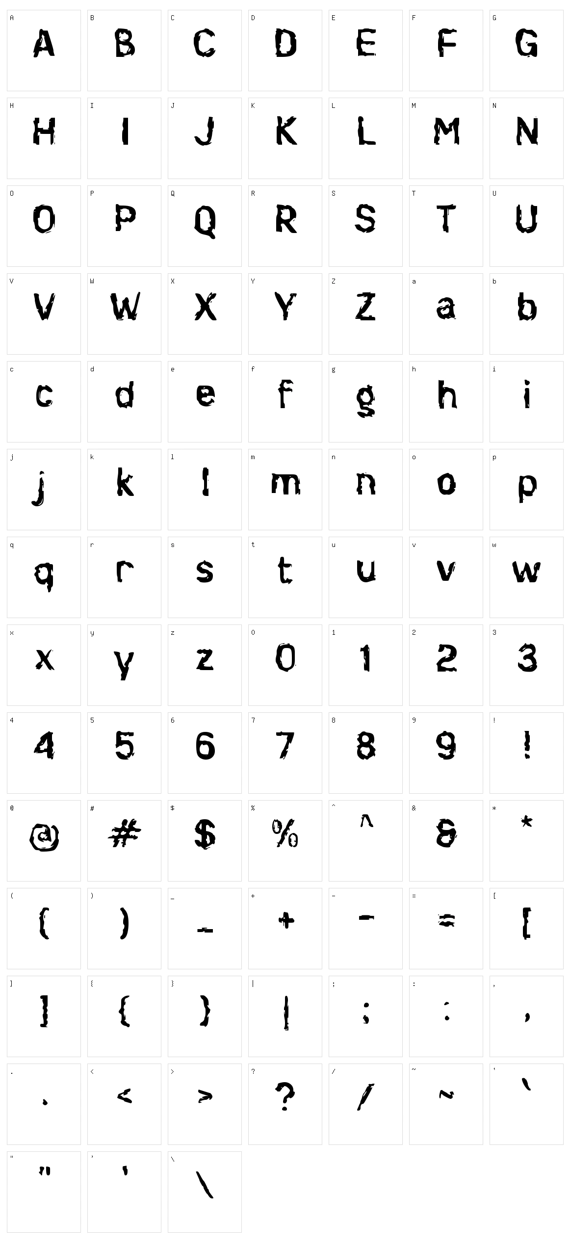 d Diksi Character Set