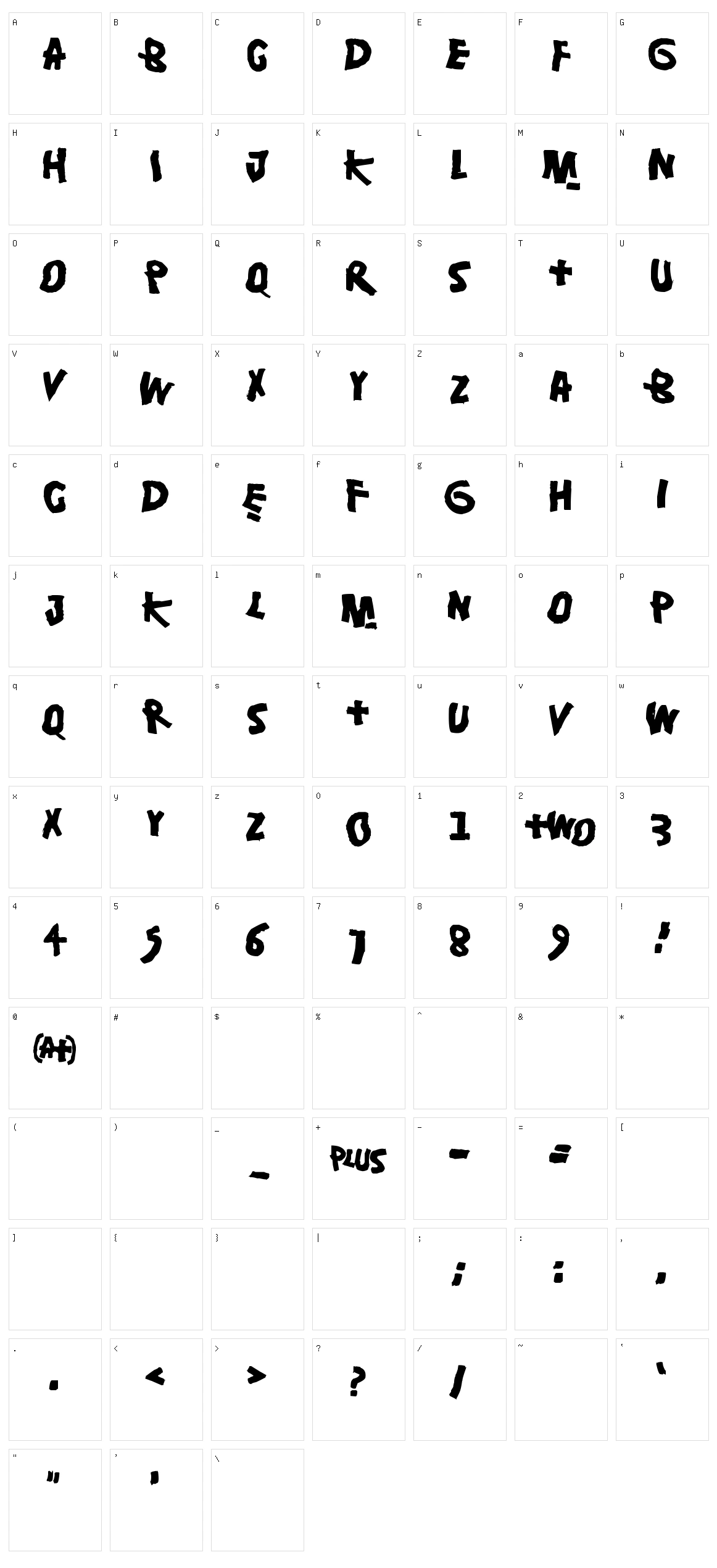 Damsterdam Character Set