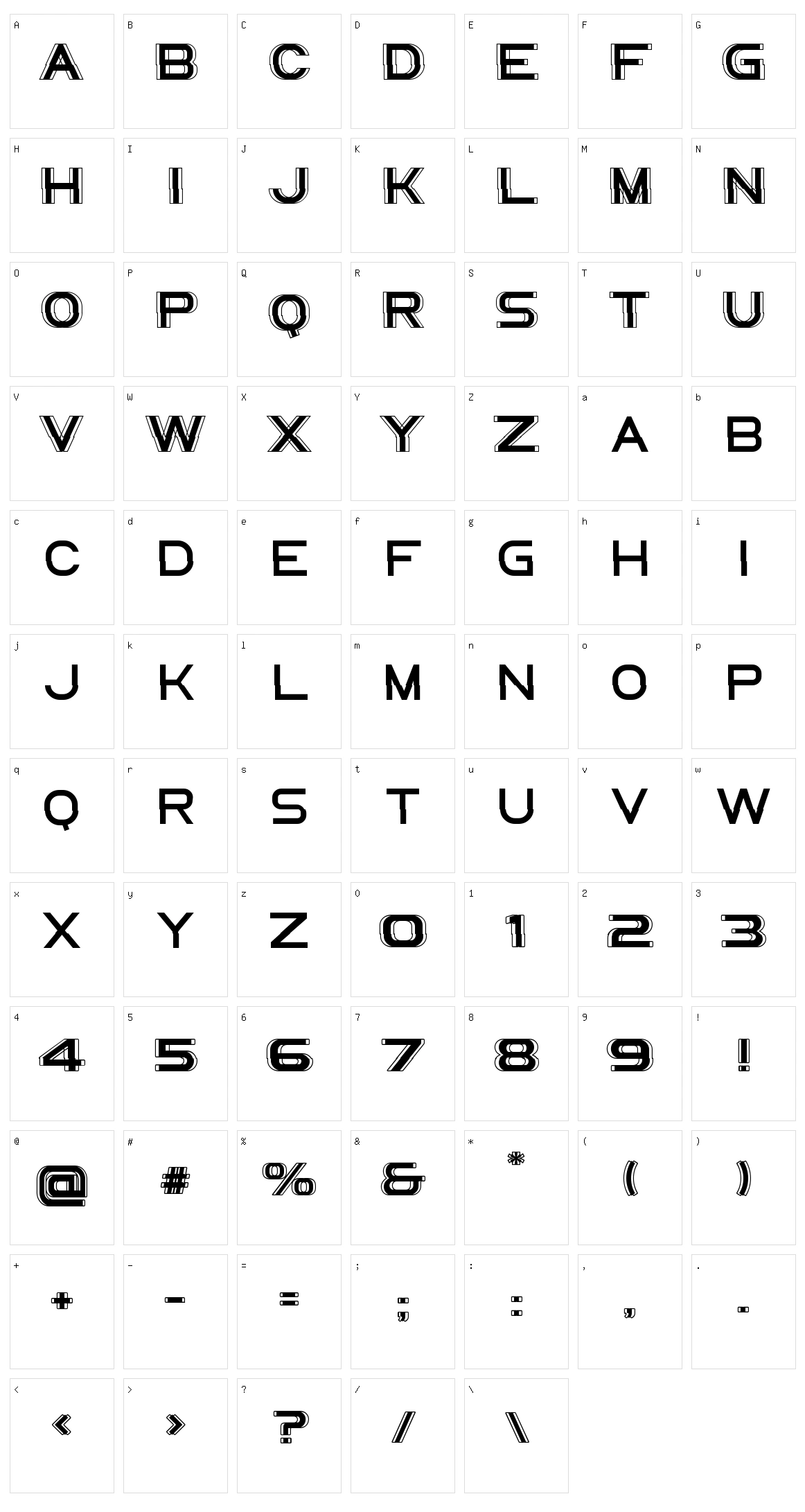 Danzone Character Set