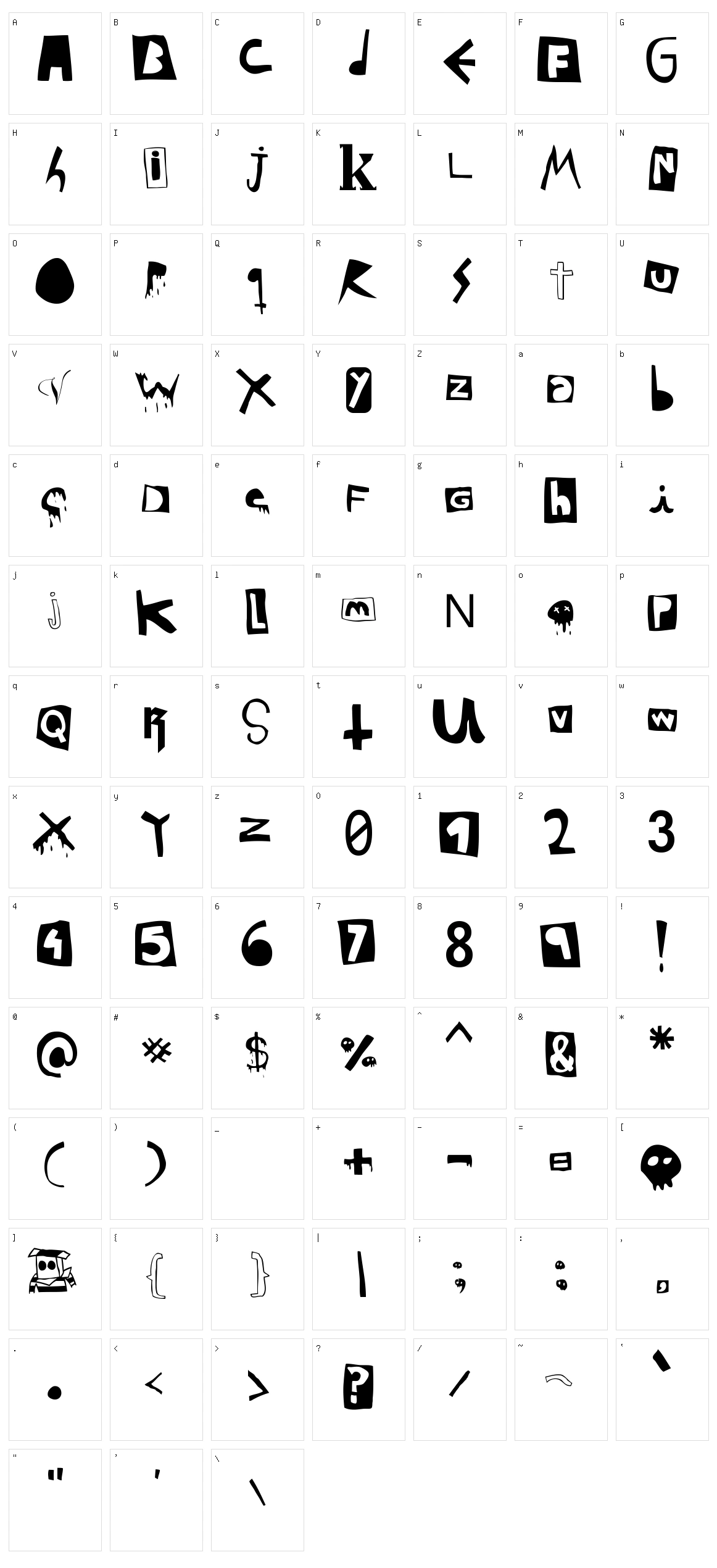 DaPunk Character Set