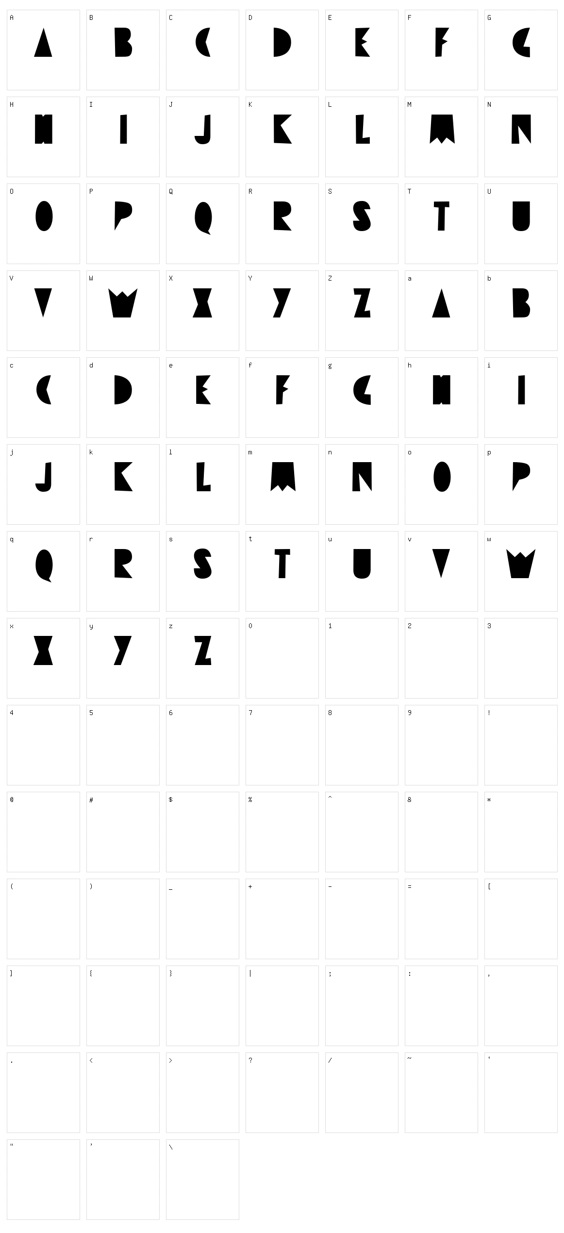 Destrukt Character Set