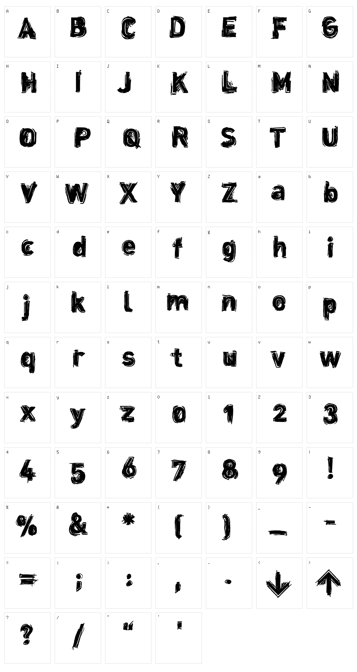 Dinstik Character Set