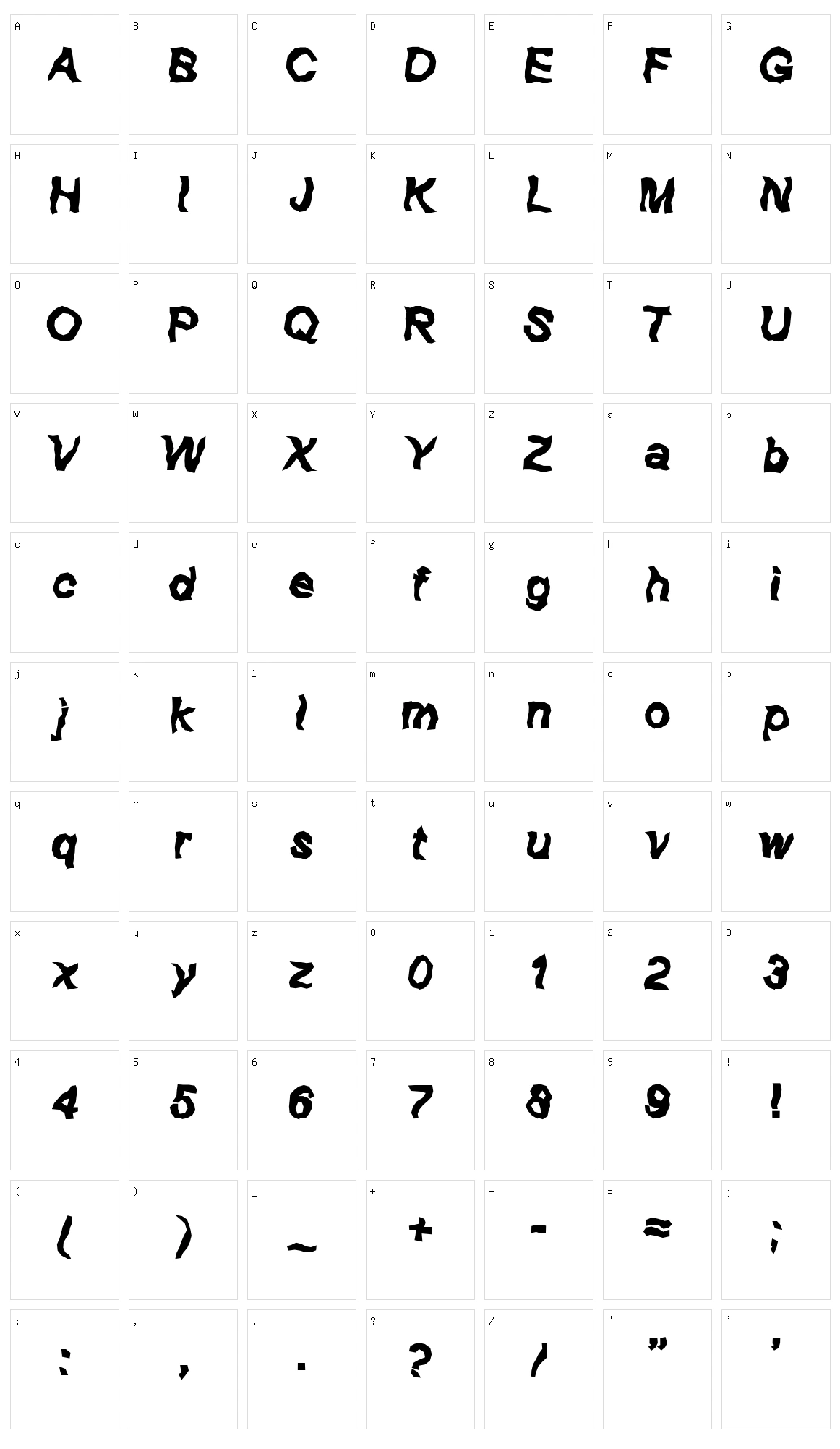 Distress Character Set