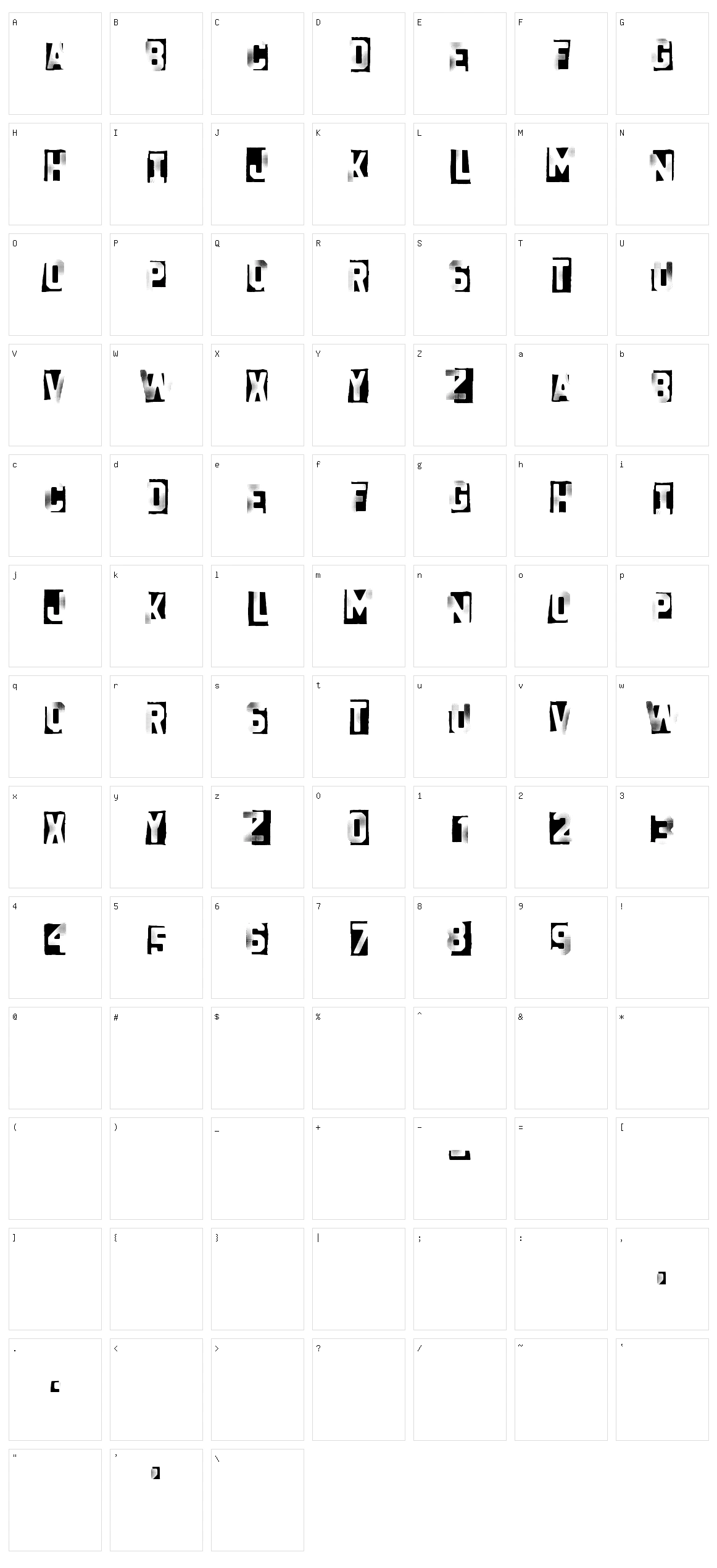 Dixociative Character Set