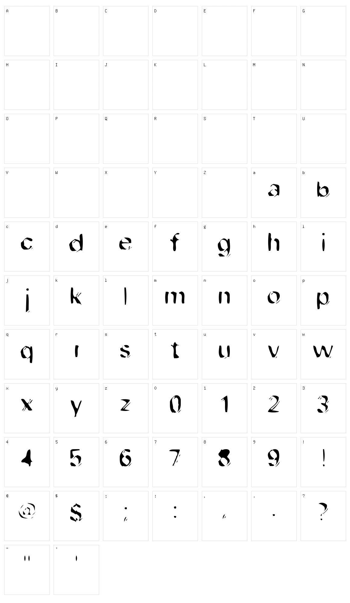 Dob File Type Character Set