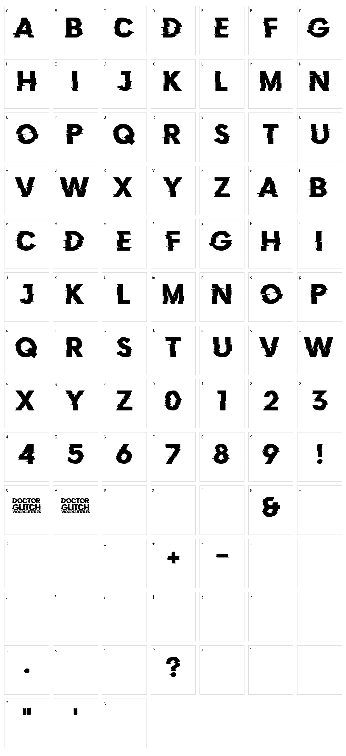 Doctor Glitch Character Set
