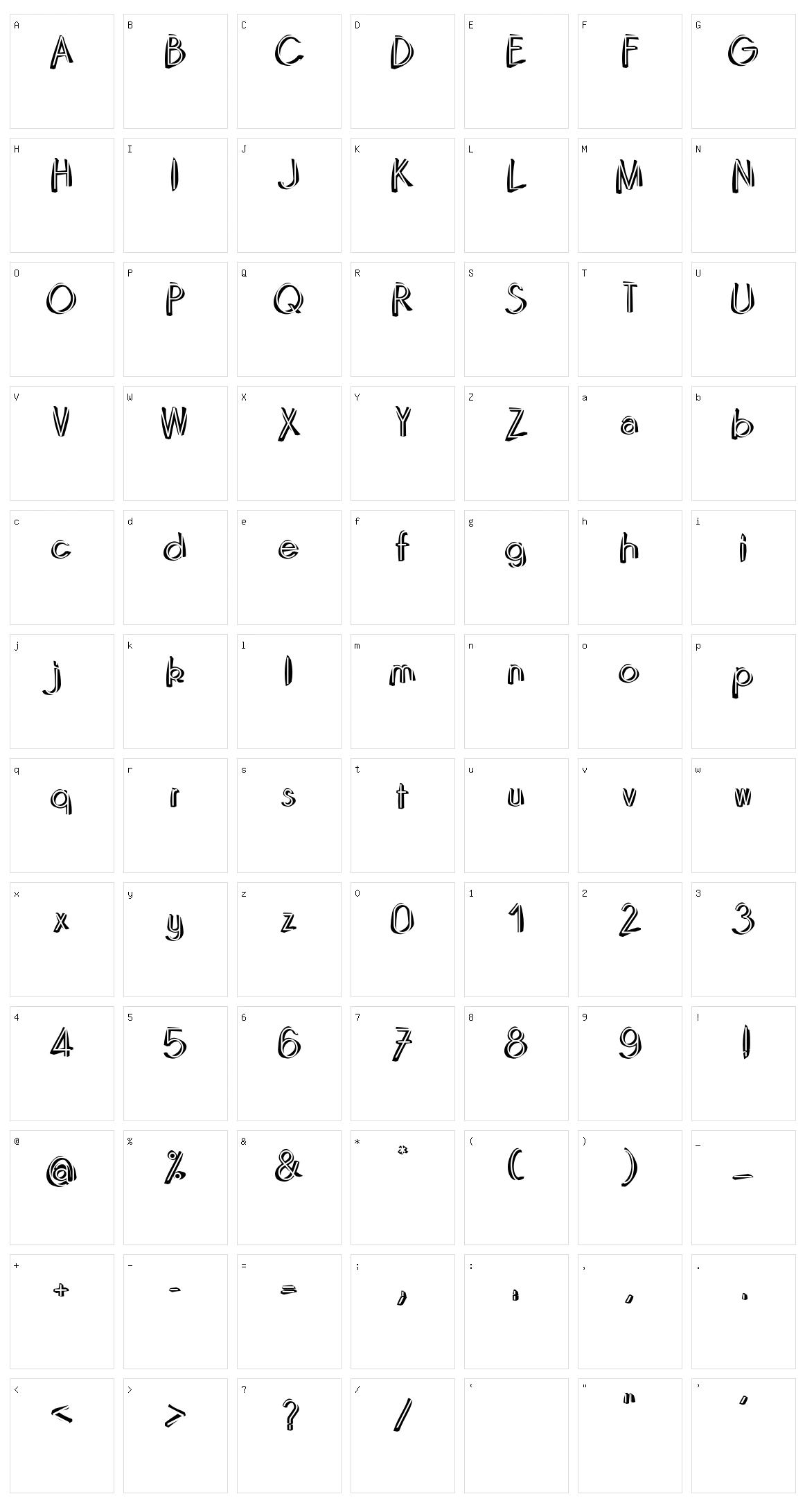 Domino Character Set