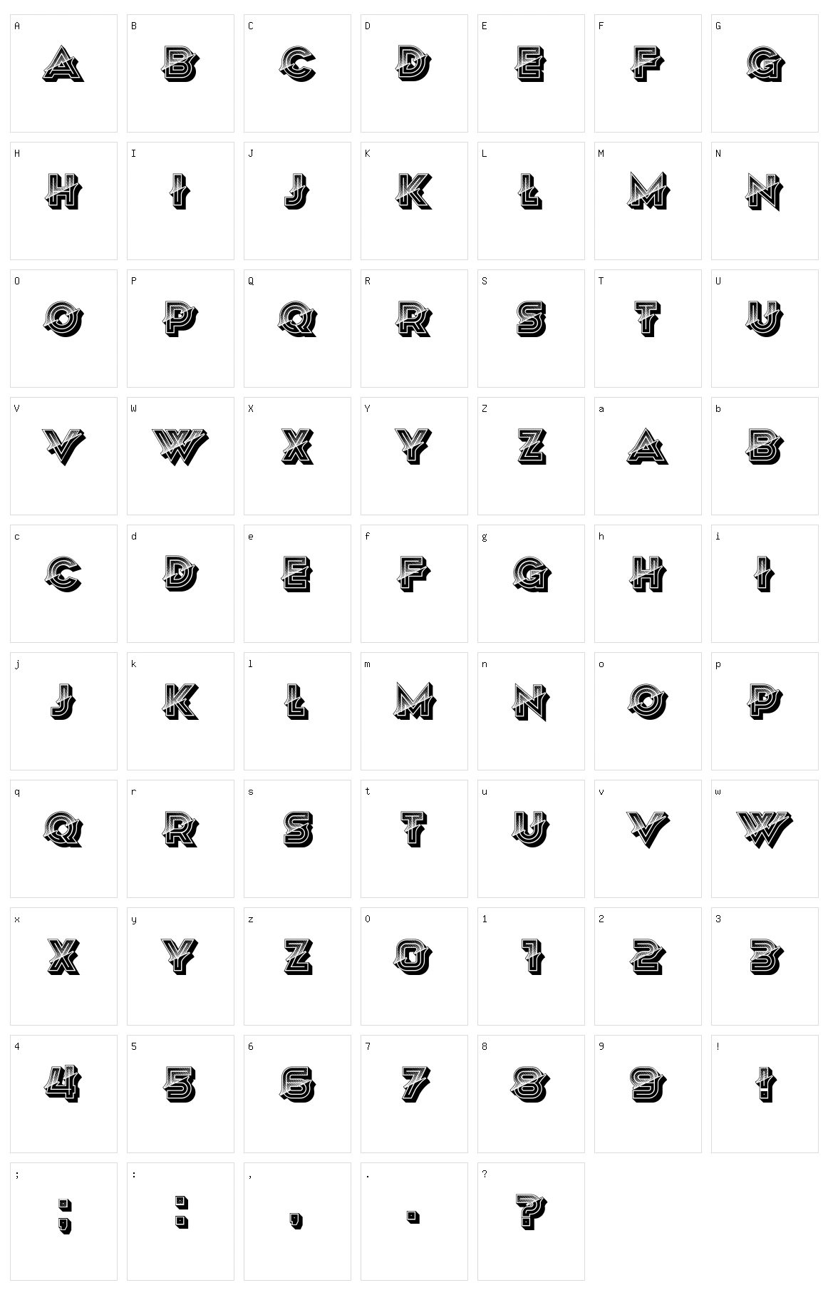 Domino Character Set