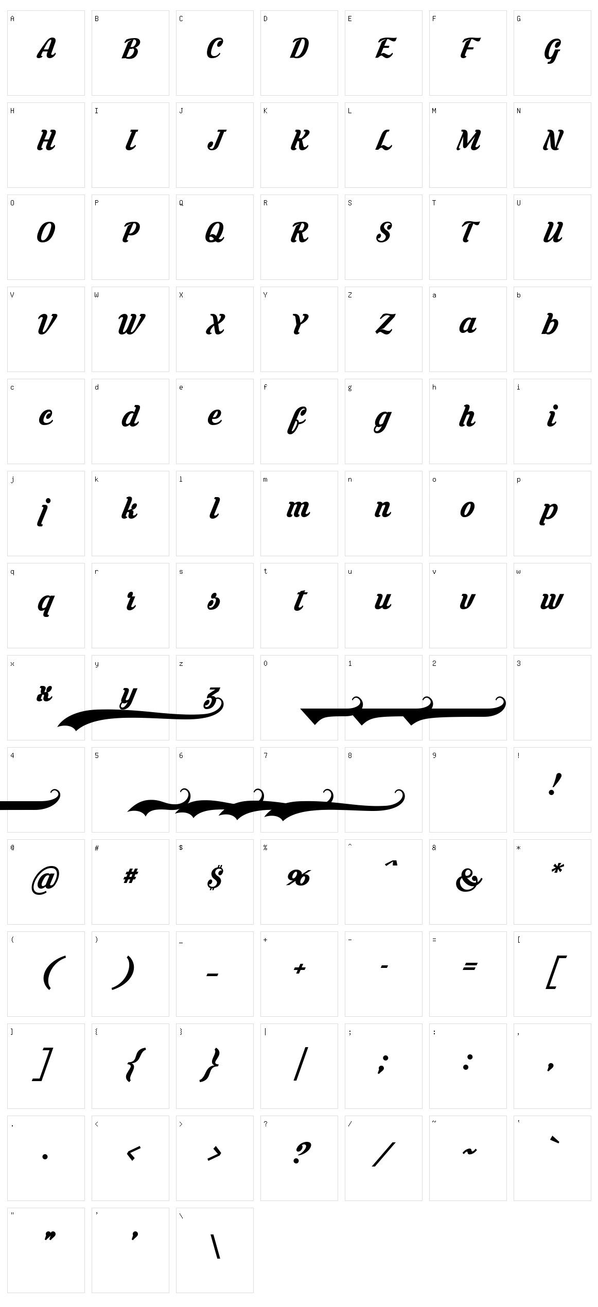 Krinkes Character Set