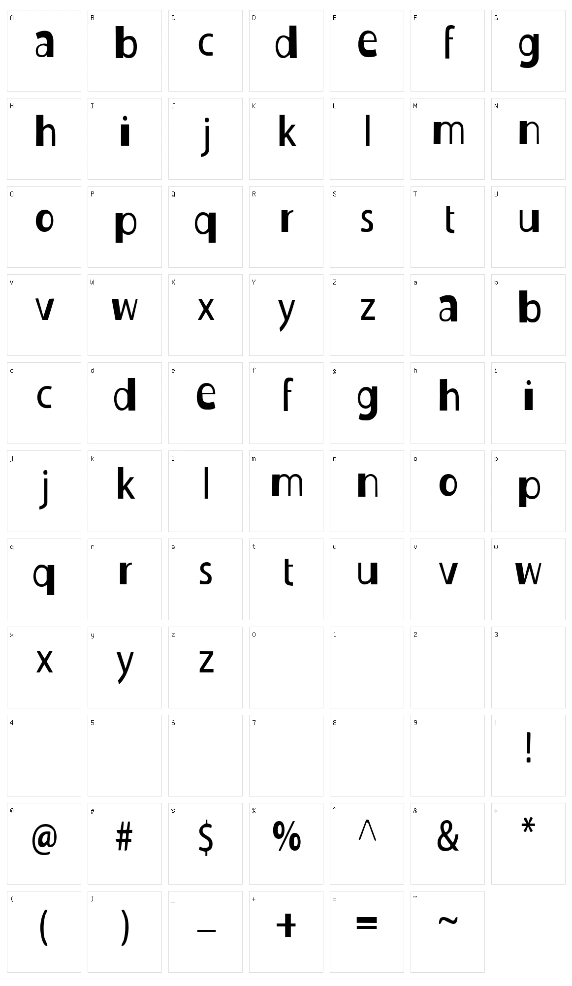 Duckie Character Set