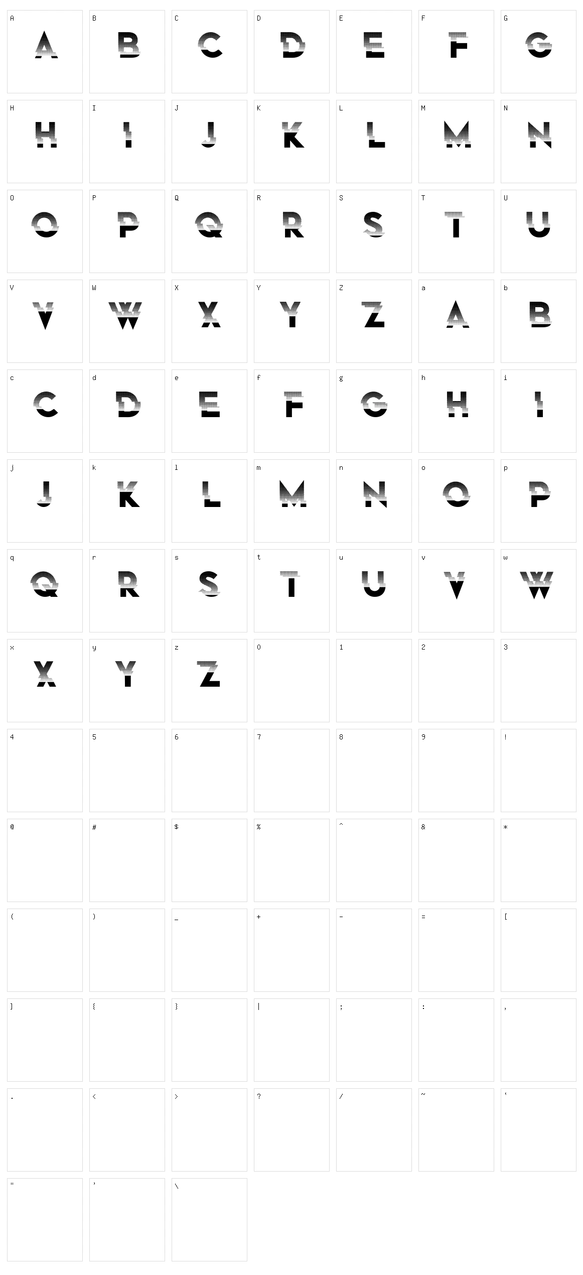 Eclairages Character Set