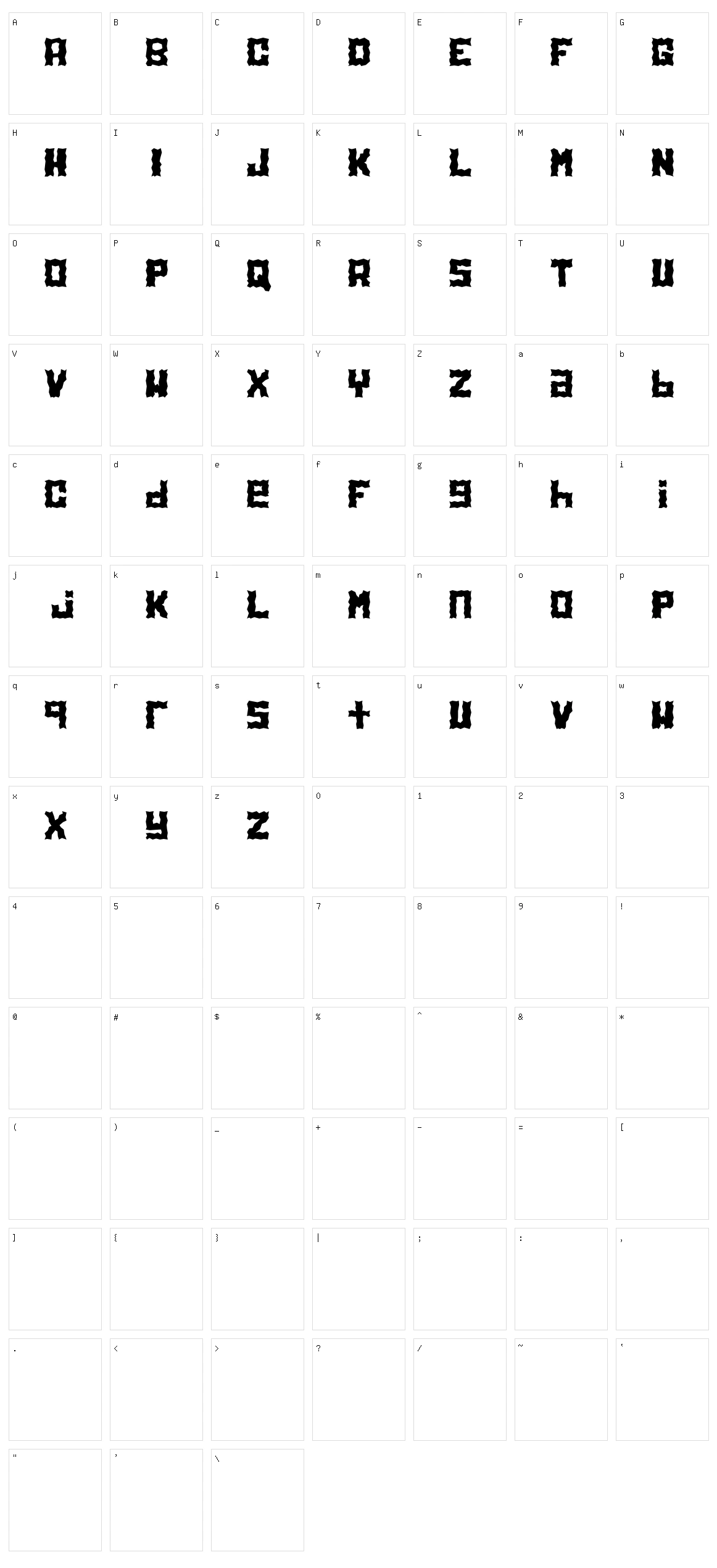 Electrolite Character Set