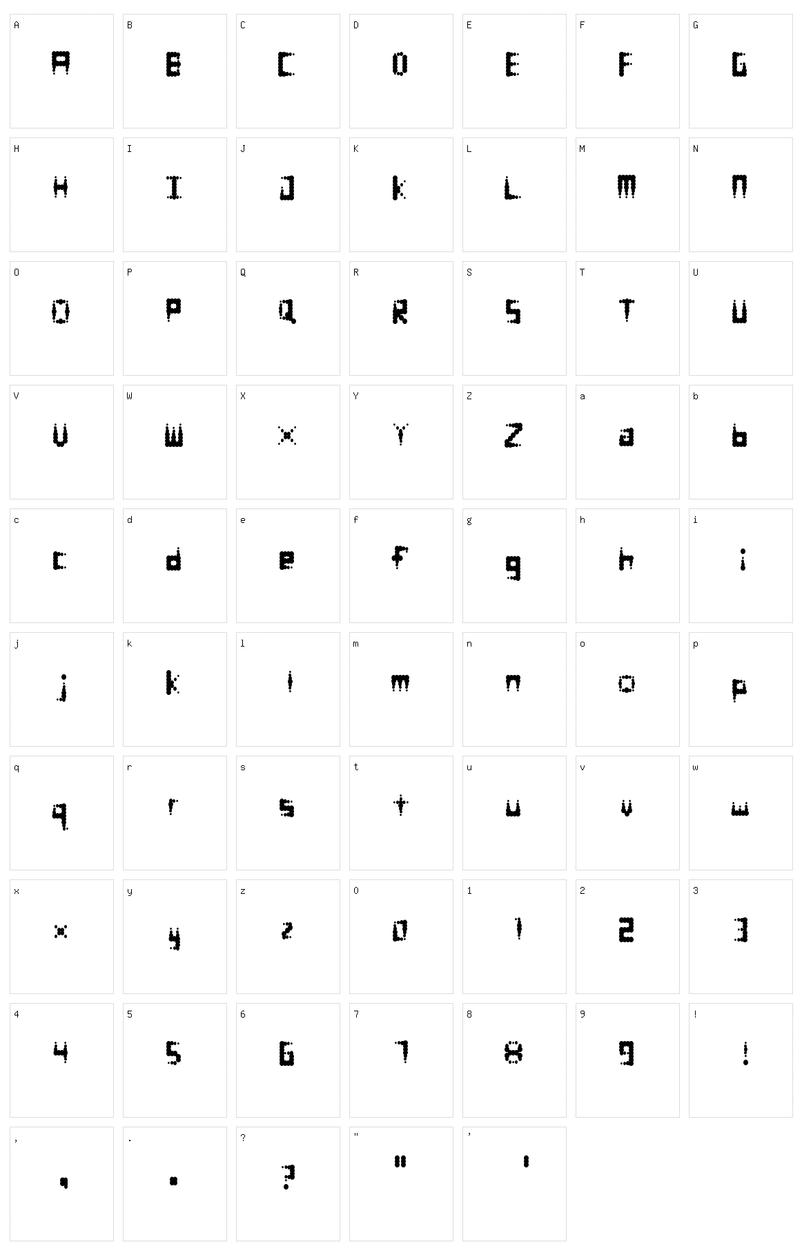 Equalizer Character Set