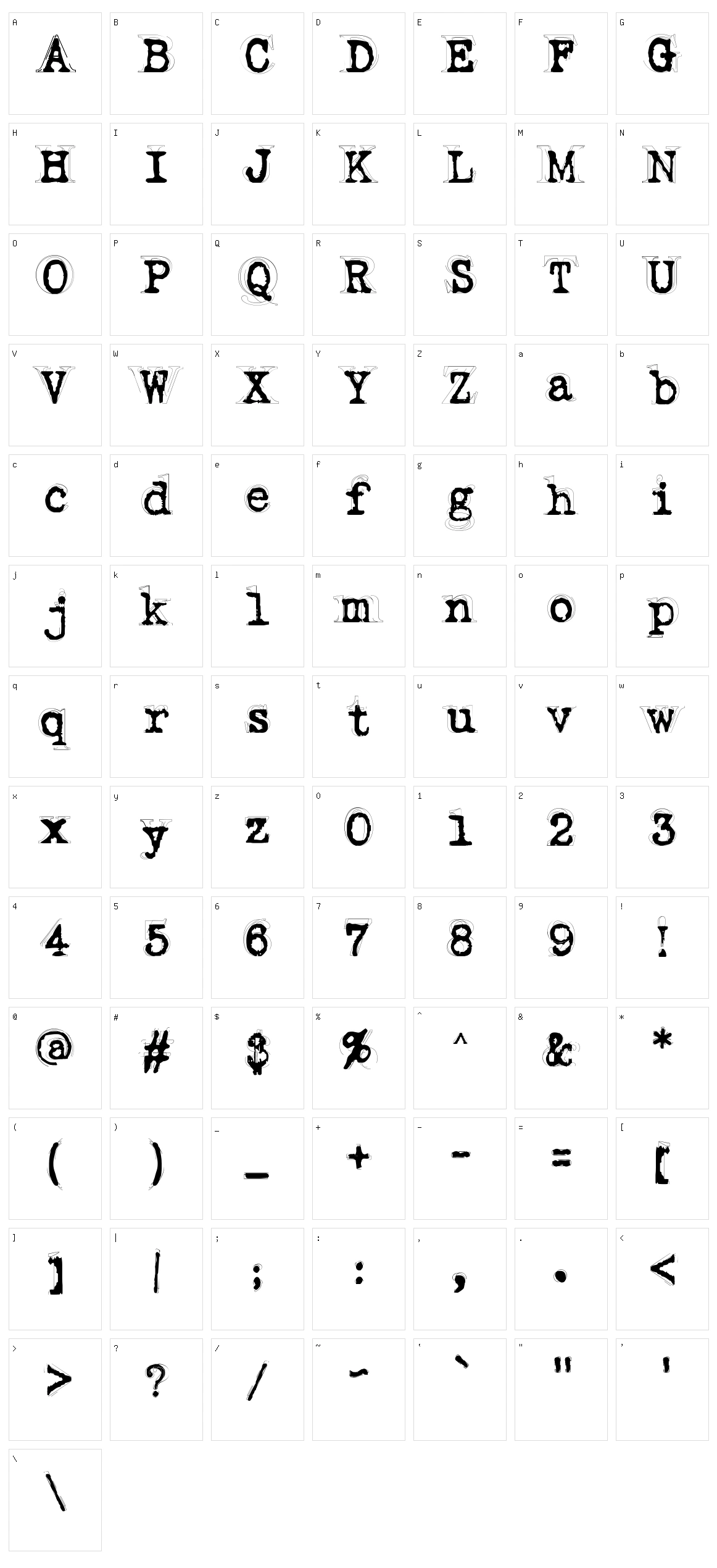 Fluoxetine Character Set