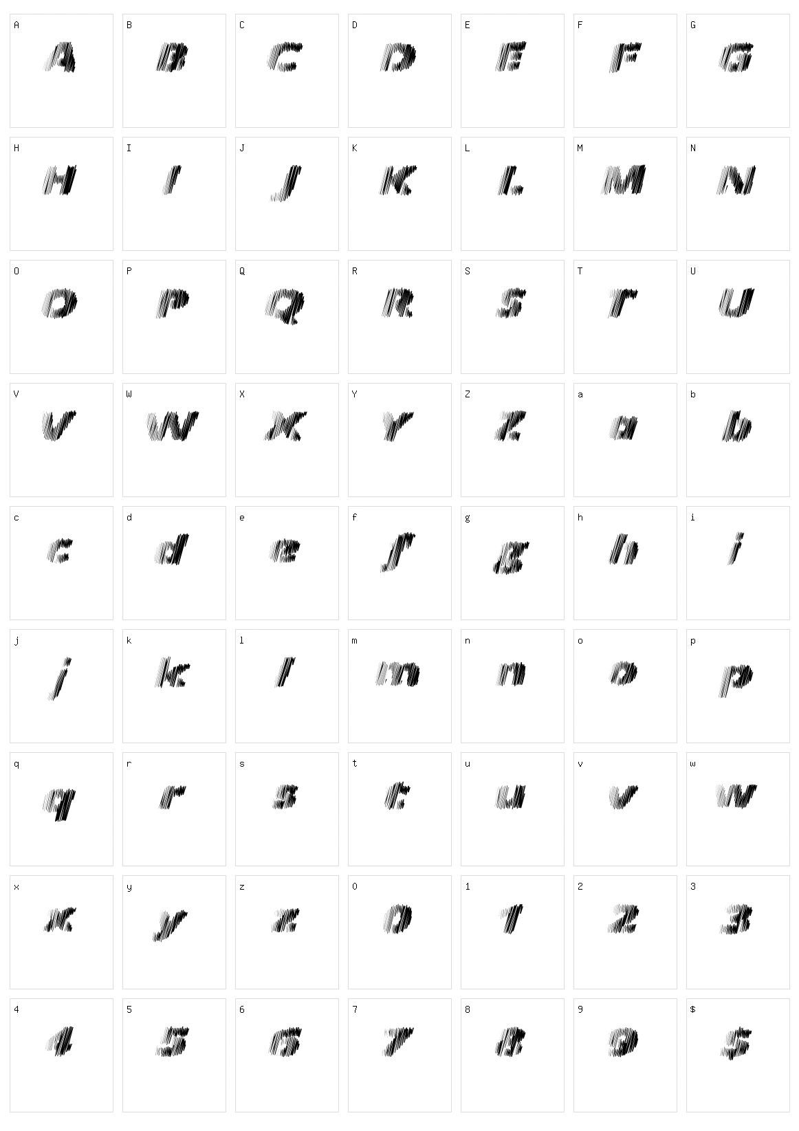 Frequency Character Set