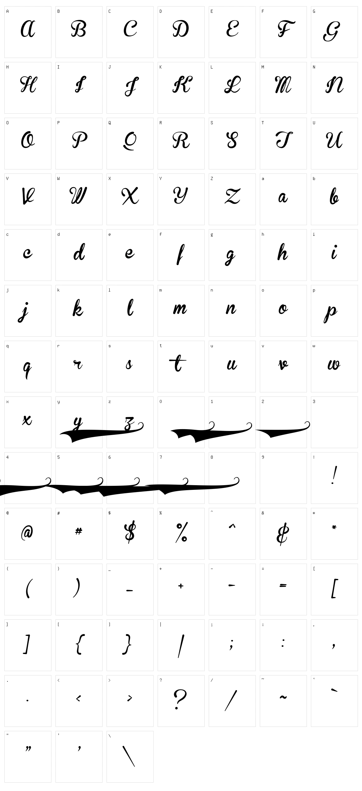Brannboll Character Set
