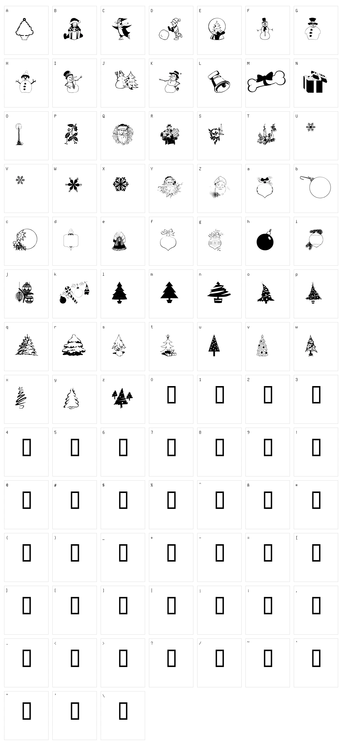 WM Christmas Character Set