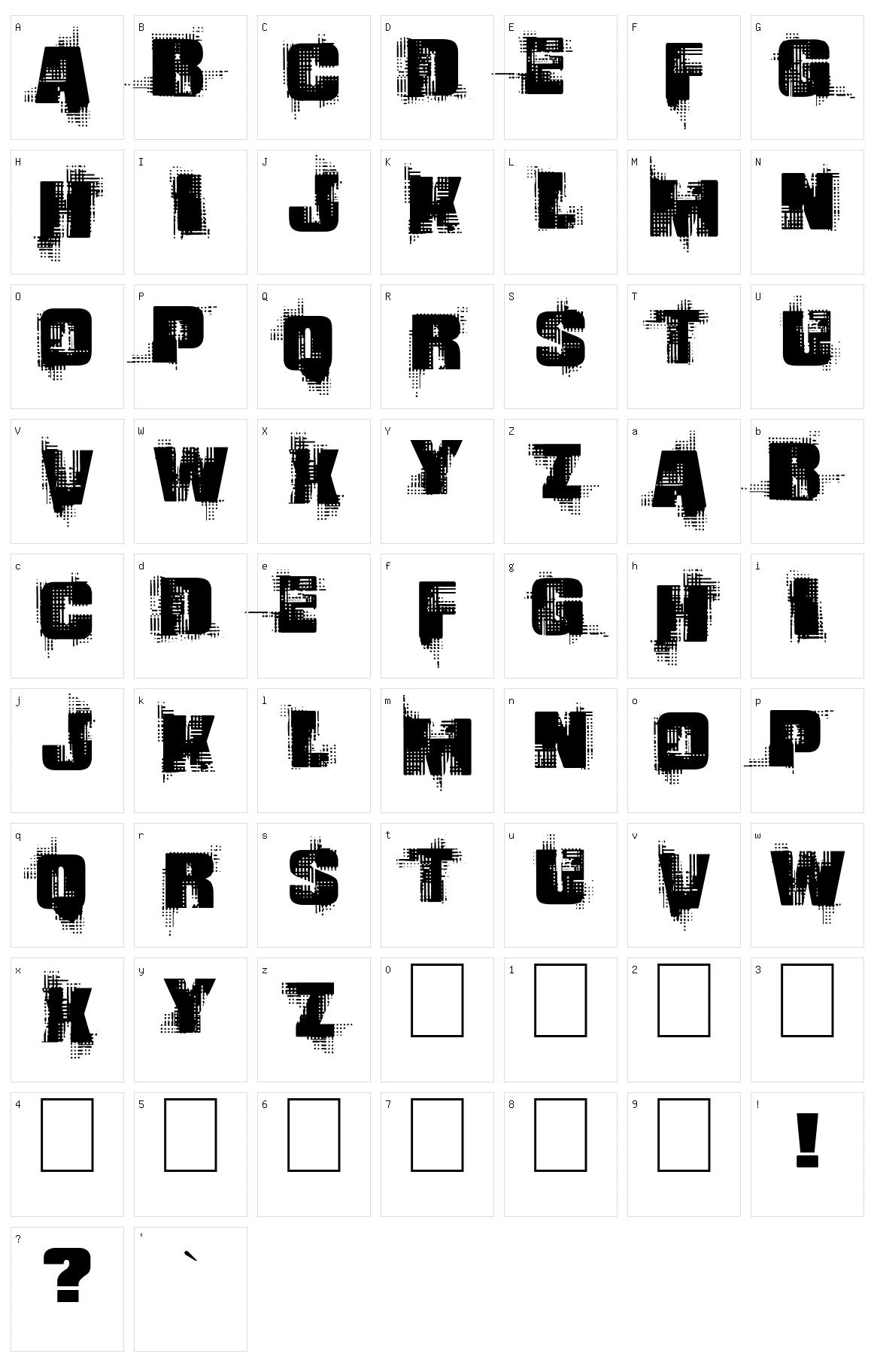 Gling Character Set
