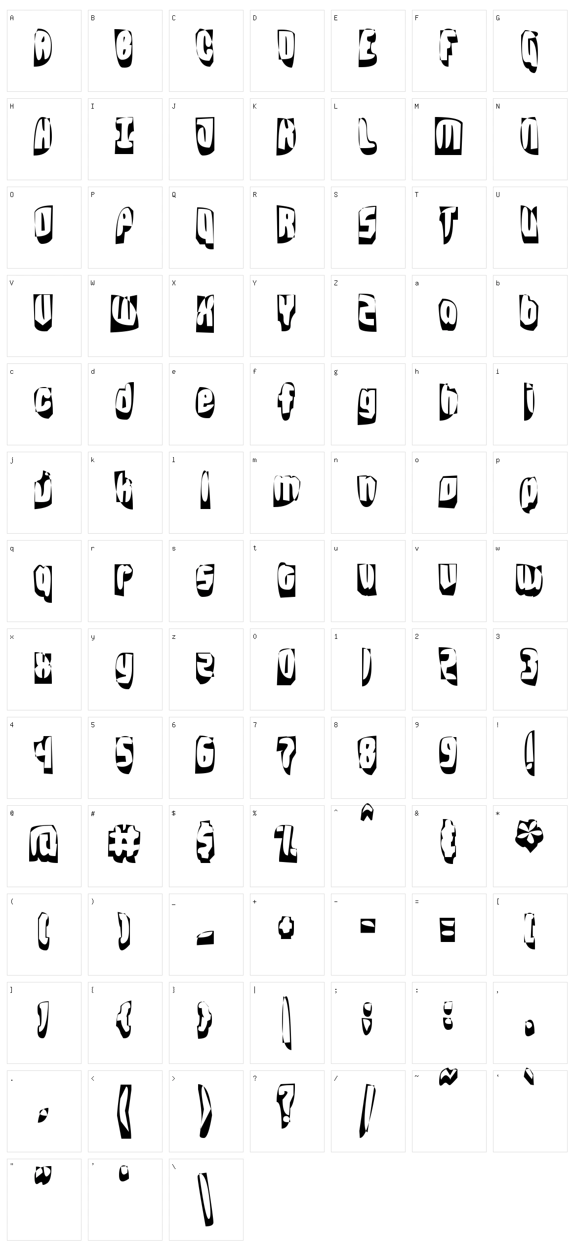 Grabage Character Set