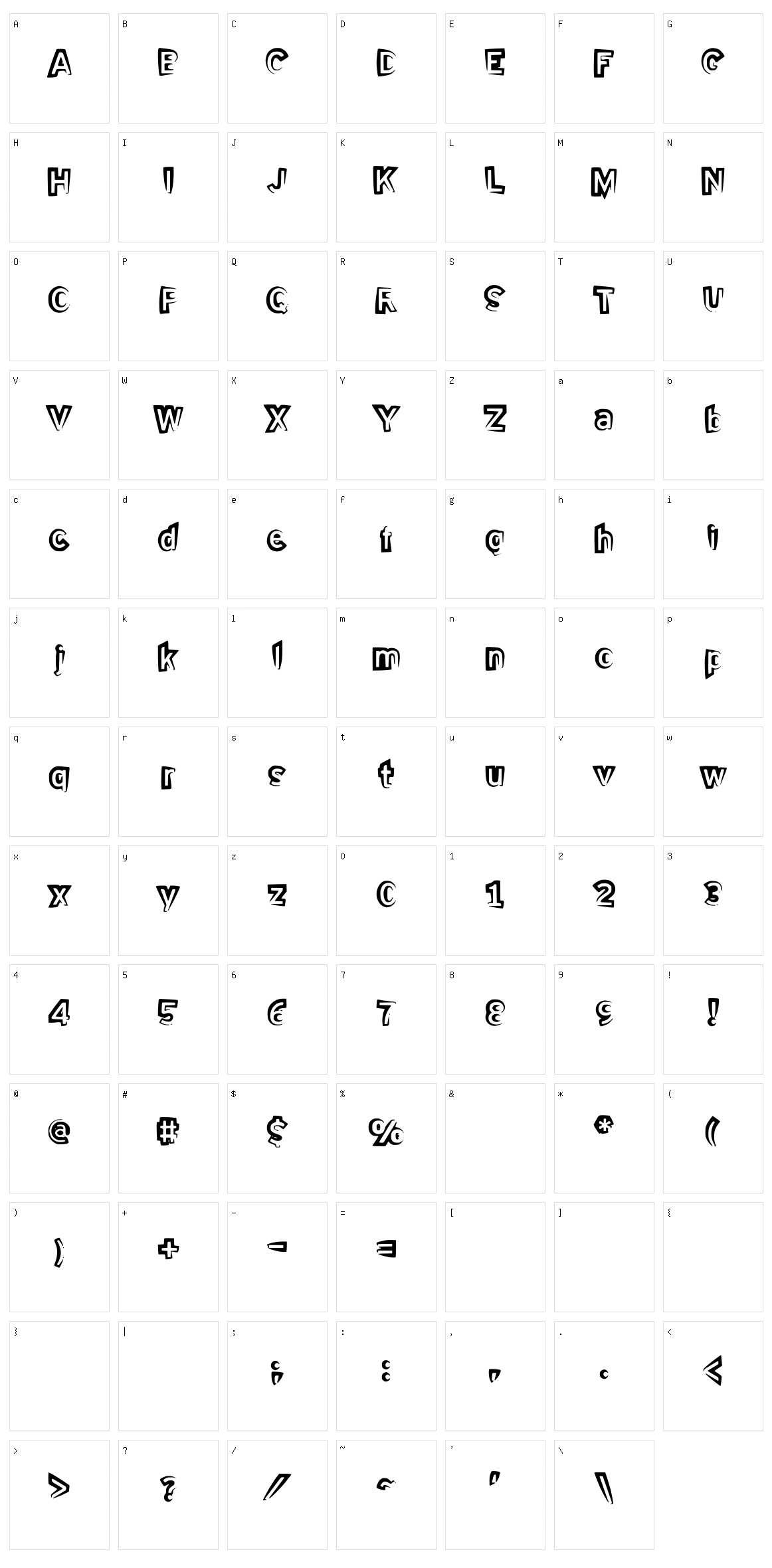 Half Half Character Set